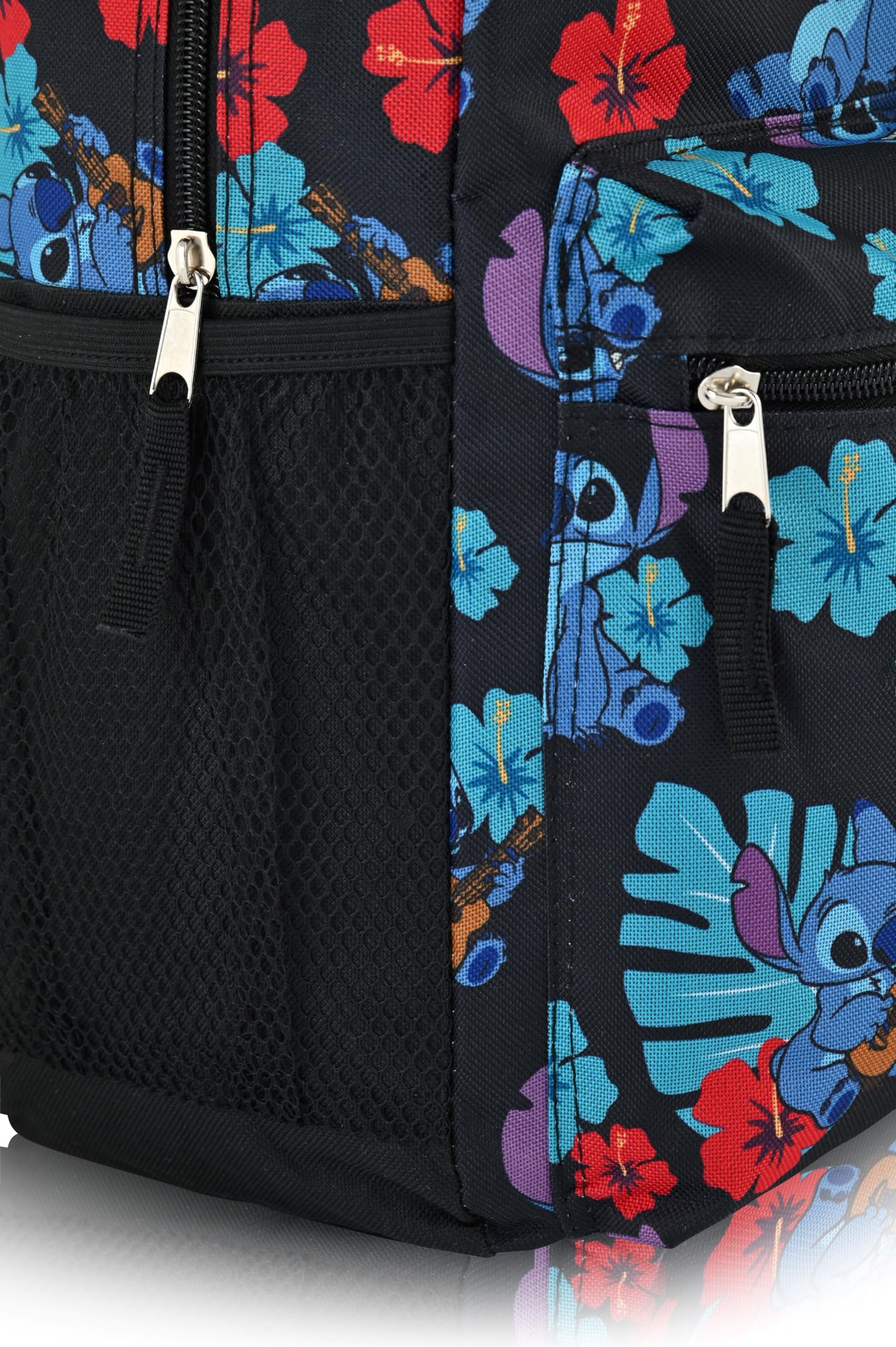 Disney Stitch Backpack - 16" Lilo and Stitch Canvas School Bag for Kids | Disney School Supplies for Toddlers, Kids, Boys, Girls