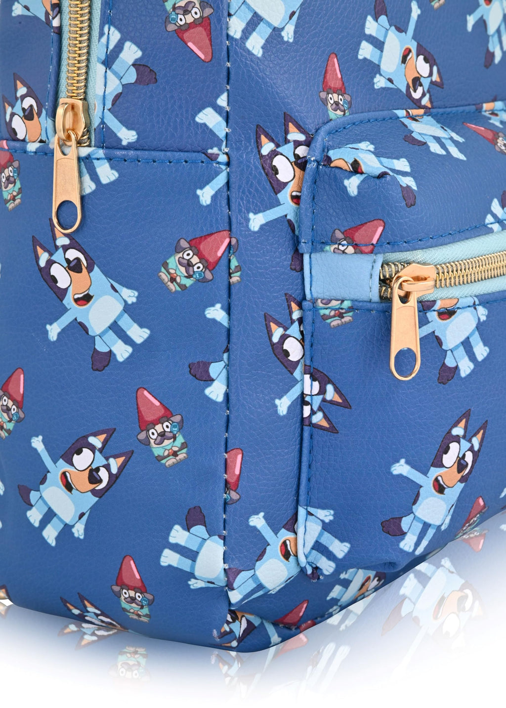 Fast Forward Bluey Mini Backpack for Kids & Adults | 10" PU Leather Backpack Purse | Toddler Travel Bag, Small Bookbag