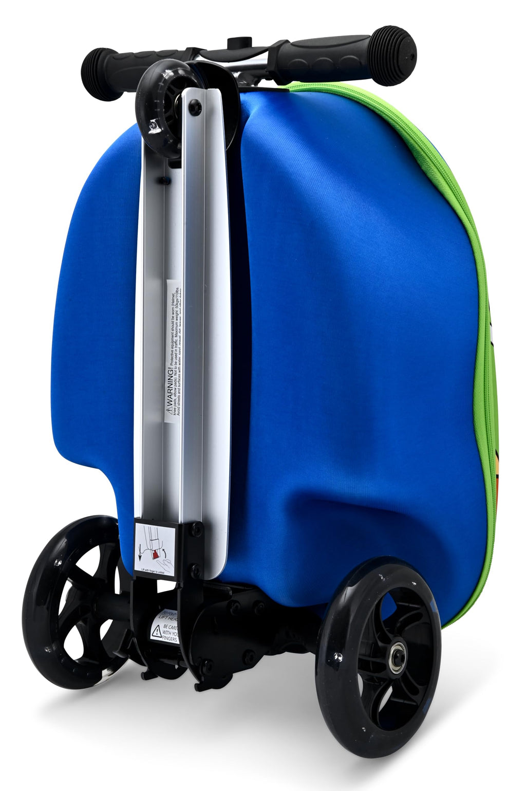 Officially Licensed 18" Scooter Luggage for Boys, Girls, Unisex | Kids Luggage with Wheels | Carry On Ride On Suitcase for Kids