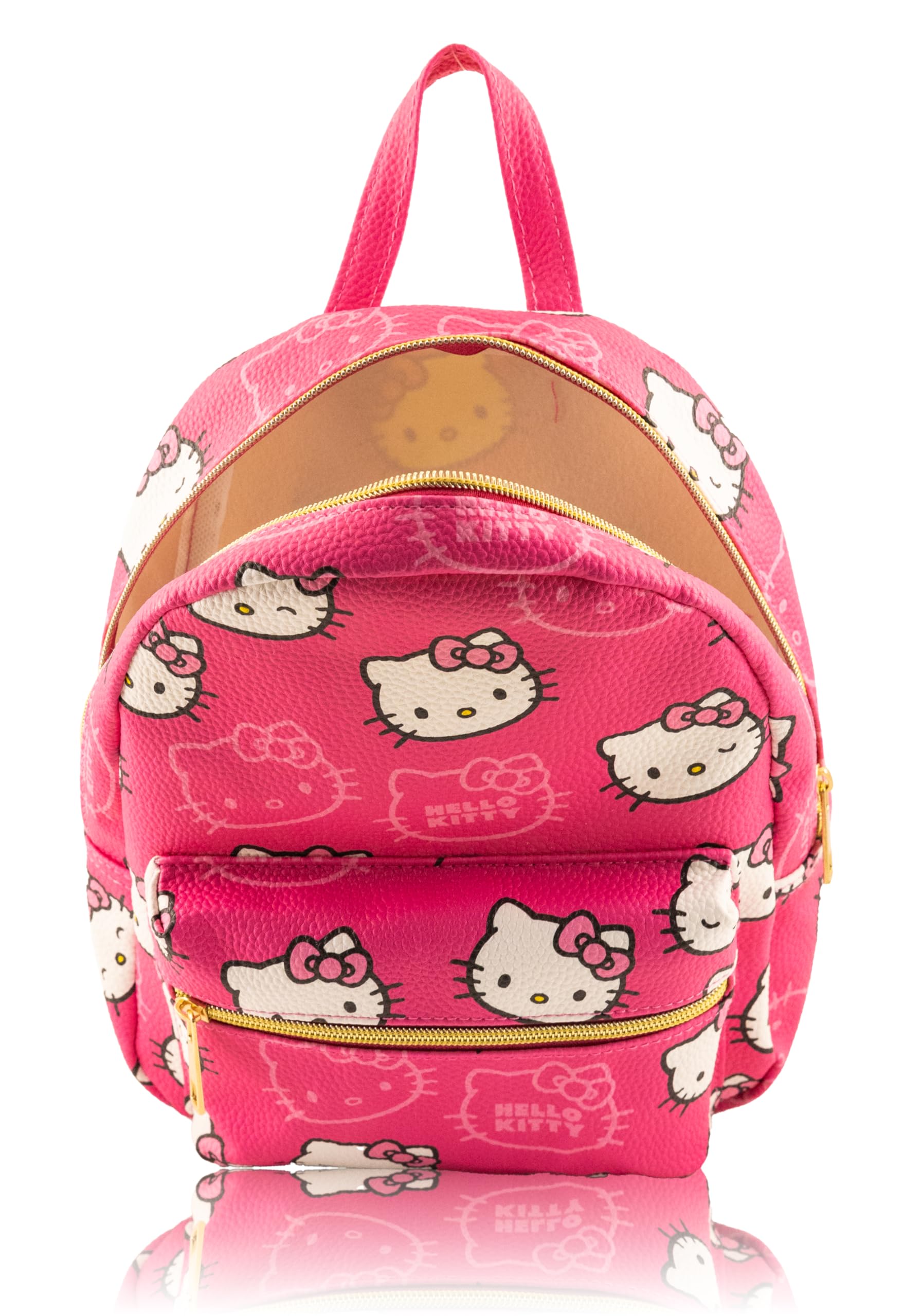 Fast Forward Sanrio Hello Kitty Mini Backpack for Girls | PU Leather Daypack Backpack Featuring Hello Kitty | Small Travel Bag, Lightweight Backpack | Ages 3+