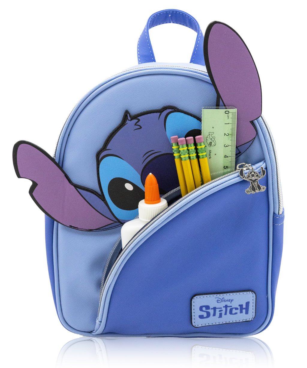 Disney Lilo and Stitch Backpack for Women, Men, Unisex | Cute PU Leather 10" Mini Backpack Purse Shoulder Purse | Stitch Bag and Accessories