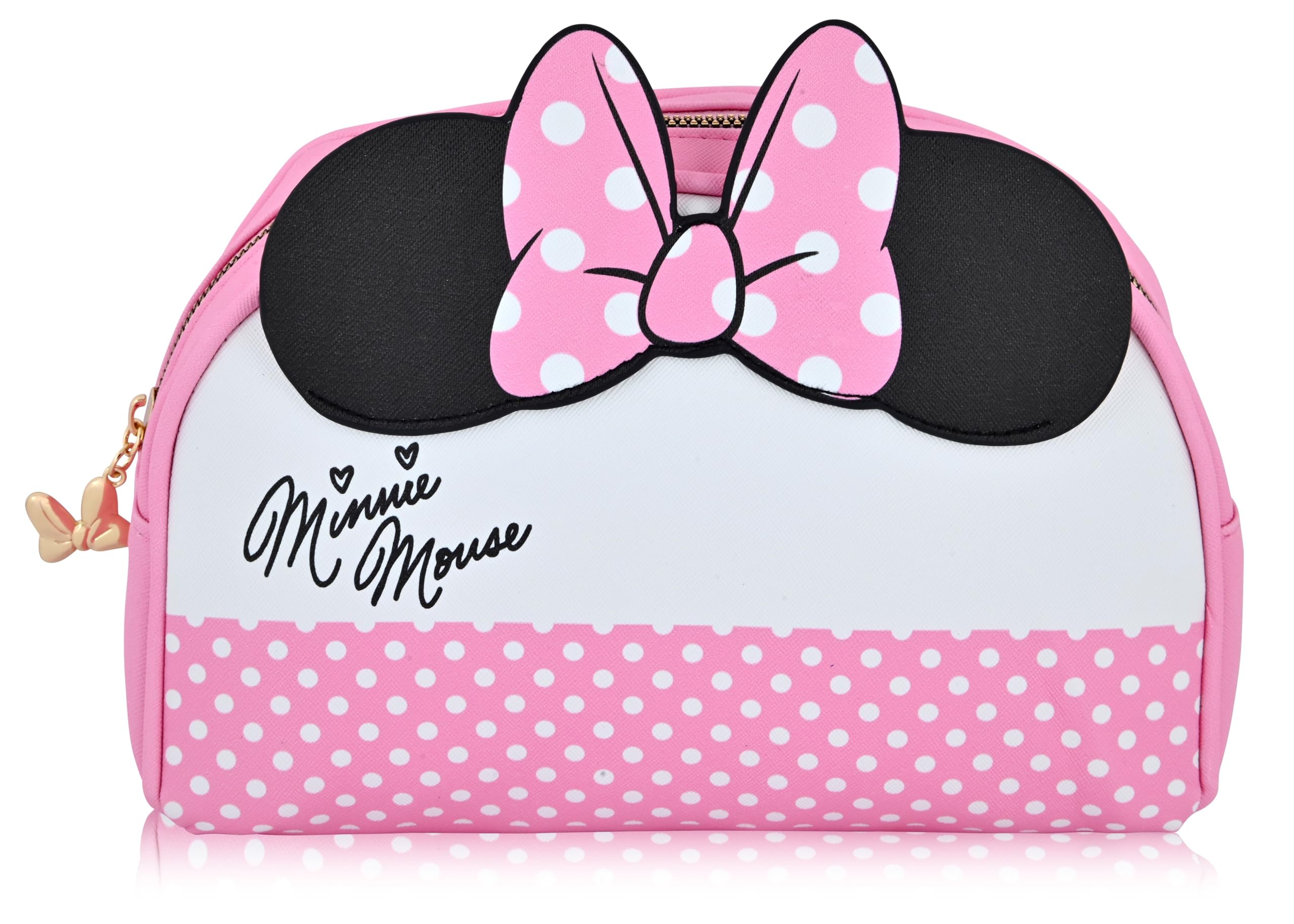 Hello Kitty, Stitch or Minnie Mouse Makeup Bag for Women | Minnie Mouse PU Leather Travel Toiletry Bag for Women