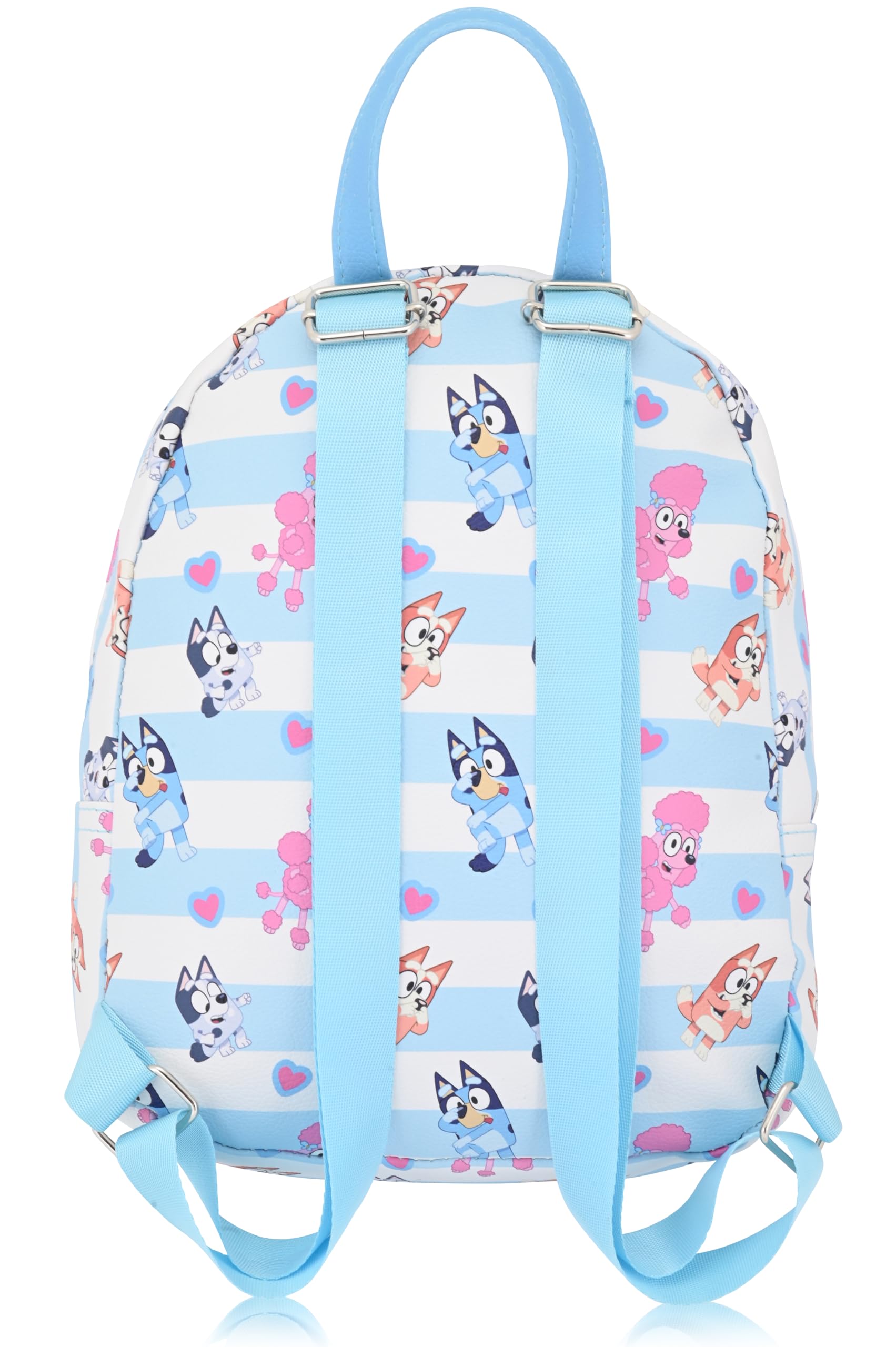 Fast Forward Bluey Mini Backpack for Kids & Adults | 10" PU Leather Backpack Purse | Toddler Travel Bag, Small Bookbag