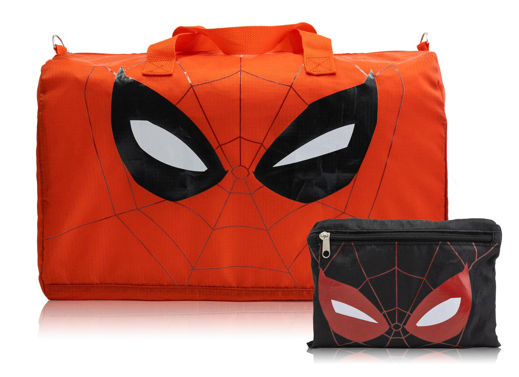 Stitch, Spiderman, Paw Patrol or Hello Kitty Duffle Bag | Lightweight Foldable Travel Duffel with Shoulder Strap & Luggage Sleeve