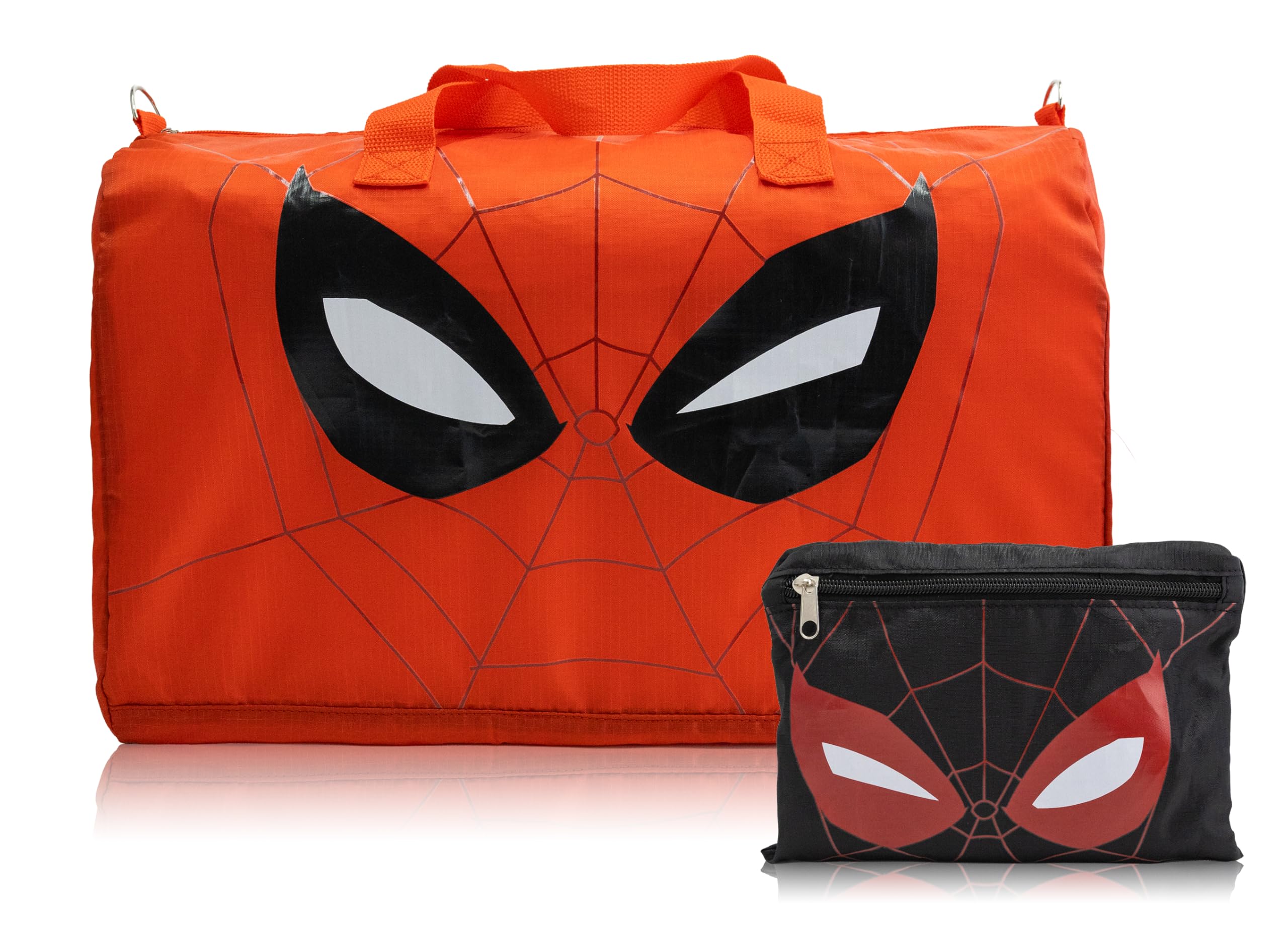 Stitch, Spiderman, Paw Patrol or Hello Kitty Duffle Bag | Lightweight Foldable Travel Duffel with Shoulder Strap & Luggage Sleeve
