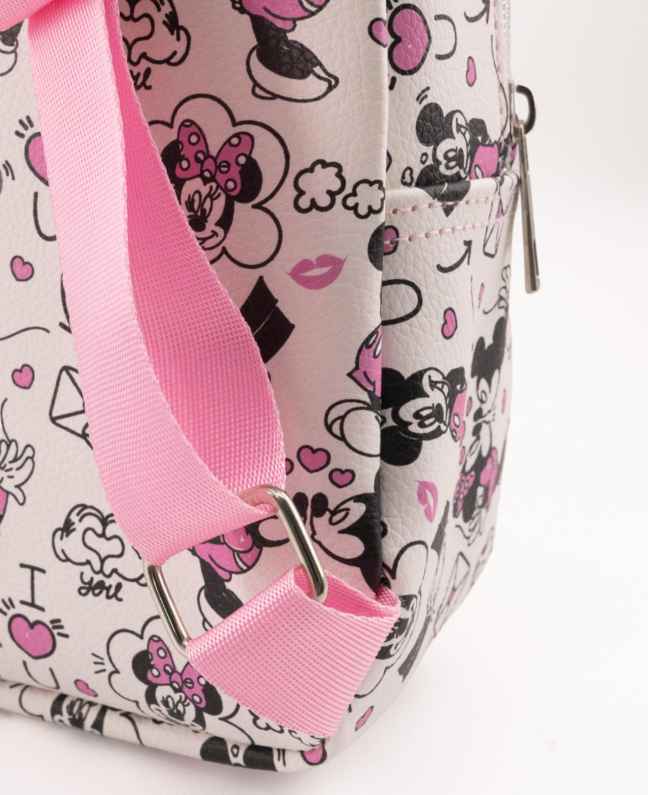 Disney Minnie Mouse Backpack for Women, Men, Boys, Girls, Unisex | Cute PU Leather 10" Mini Backpack Purse | Minnie Mouse Bag