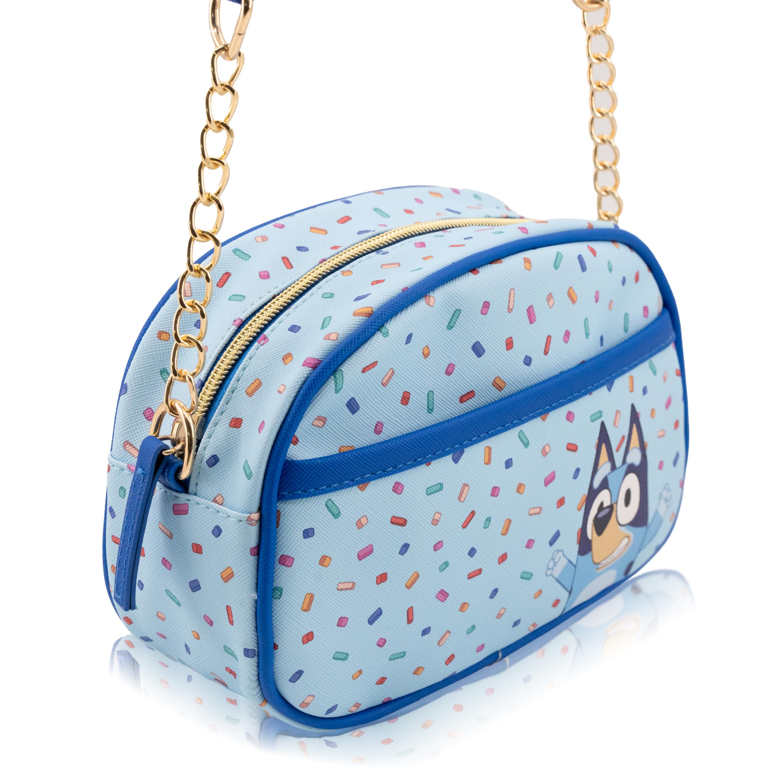 Disney Sanrio Bluey Purse Crossbody Handbag for Women | Metallic Vinyl Women's Shoulder Handbag