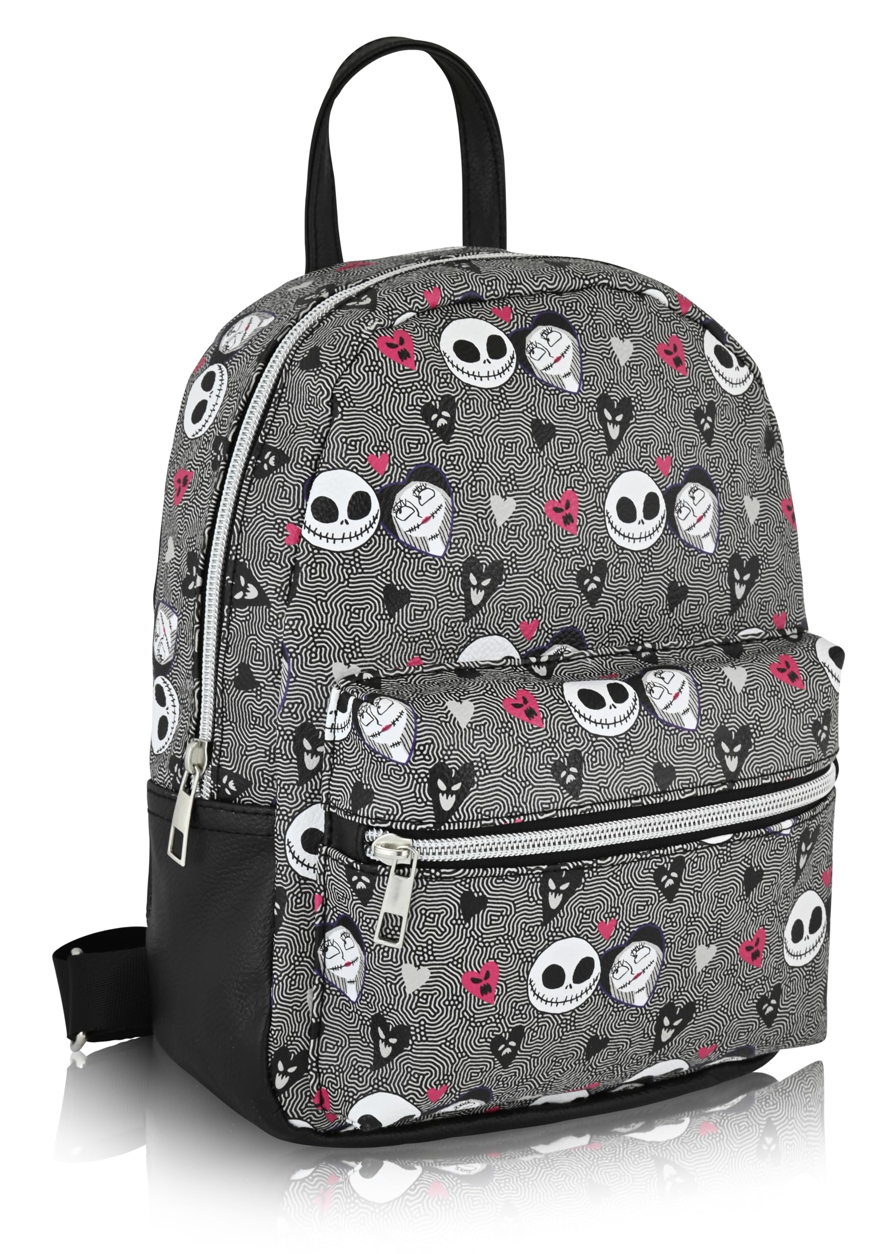 Disney Nightmare Before Christmas Backpack for Men, Women, Unisex | Cute PU Leather 10" Jack Skellington Mini Backpack Purse