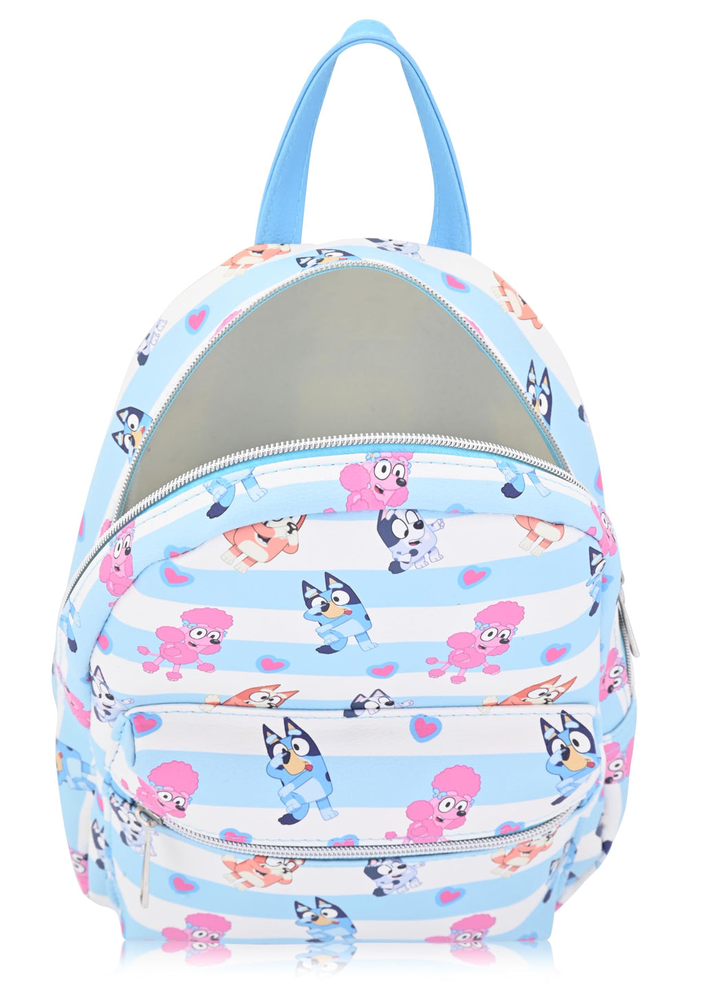 Fast Forward Bluey Mini Backpack for Kids & Adults | 10" PU Leather Backpack Purse | Toddler Travel Bag, Small Bookbag