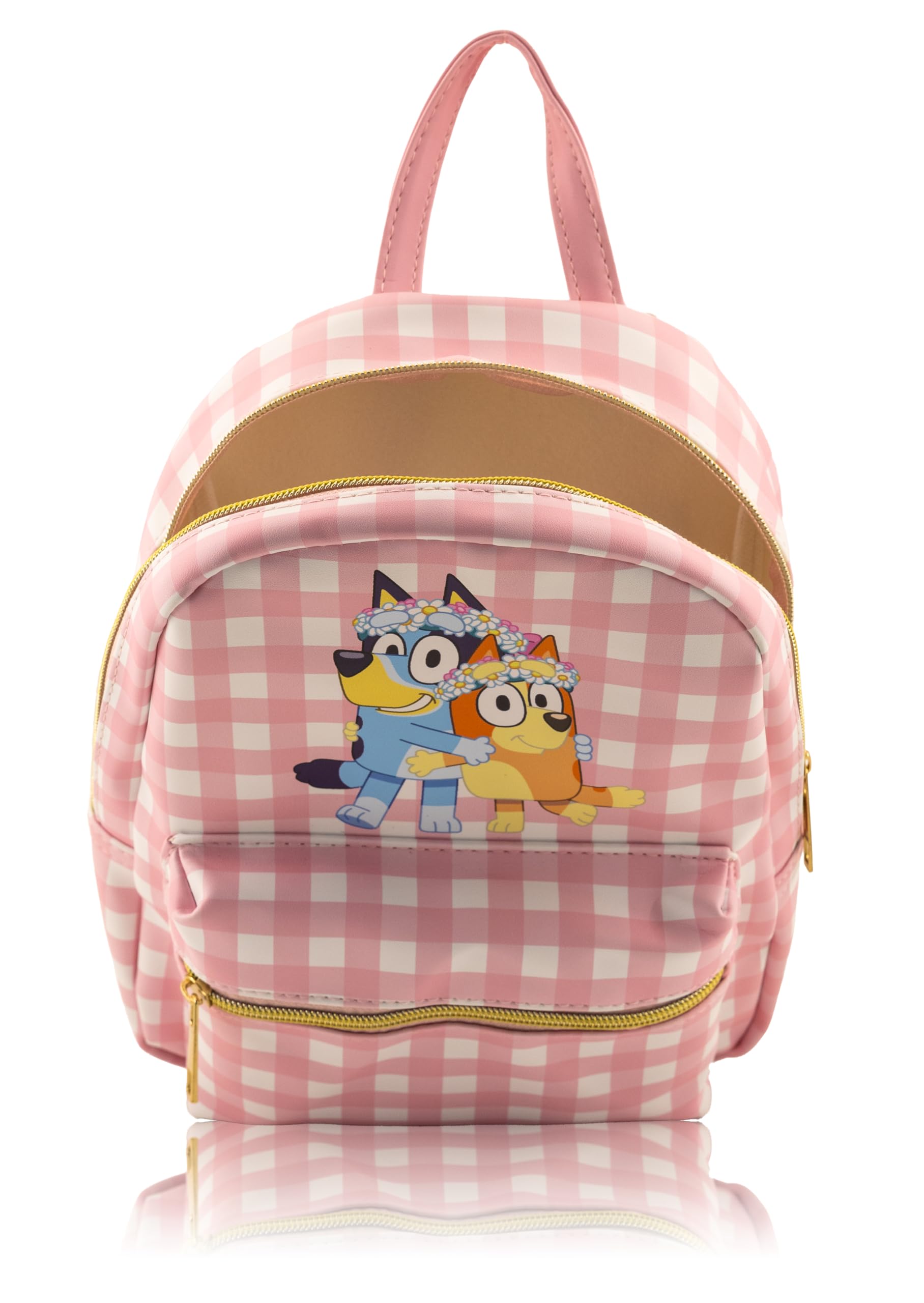 Fast Forward Bluey Mini Backpack for Kids & Adults | 10" PU Leather Backpack Purse | Toddler Travel Bag, Small Bookbag for School, Travel, or Everyday Use | Ages 3+