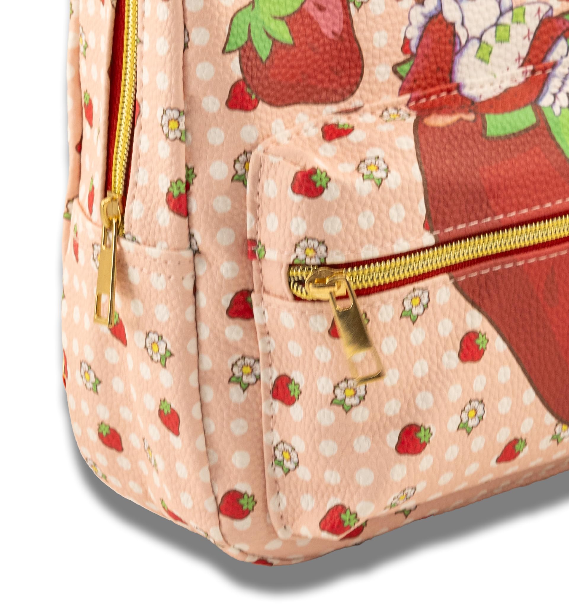 Fast Forward Strawberry Shortcake Backpack for Women, Men, Unisex | Cute PU Leather 10" Mini Backpack