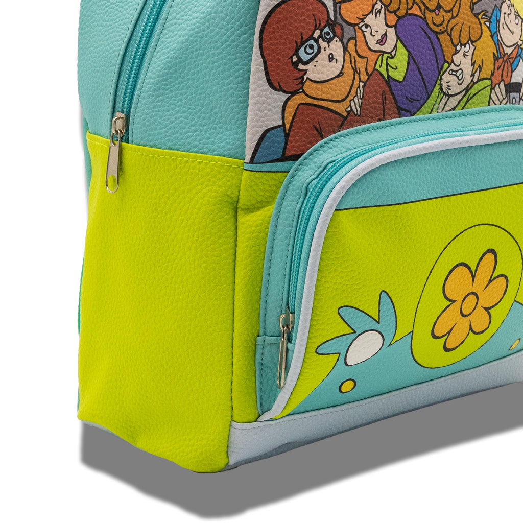 Scooby Doo Mini Backpack for Kids & Adults | 10" PU Leather Scooby-Doo Backpack Purse Featuring Scooby & Mystery Machine Style | Toddler Travel Bag, Small Backpack Bookbag for School, Travel | Ages 3+