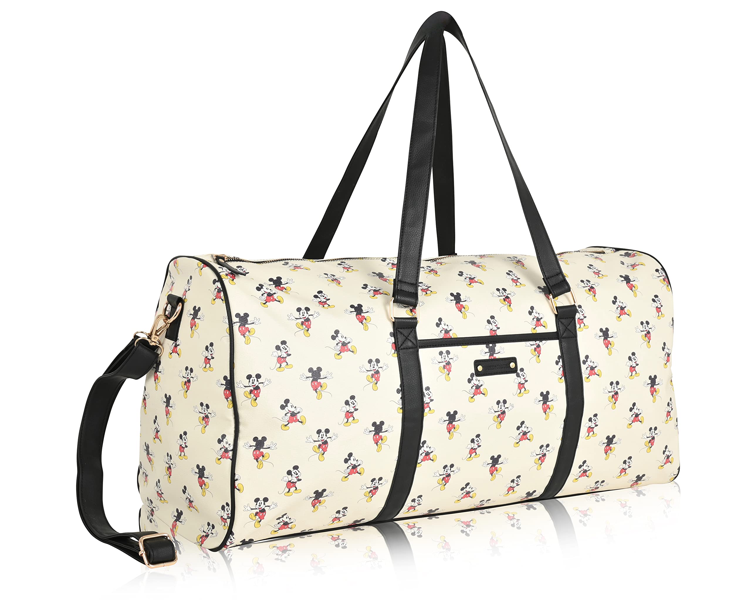 Mickey Mouse Overnight Duffle Bag - Mickey & Minnie Mouse Classic Premium Overnight Duffle Bag