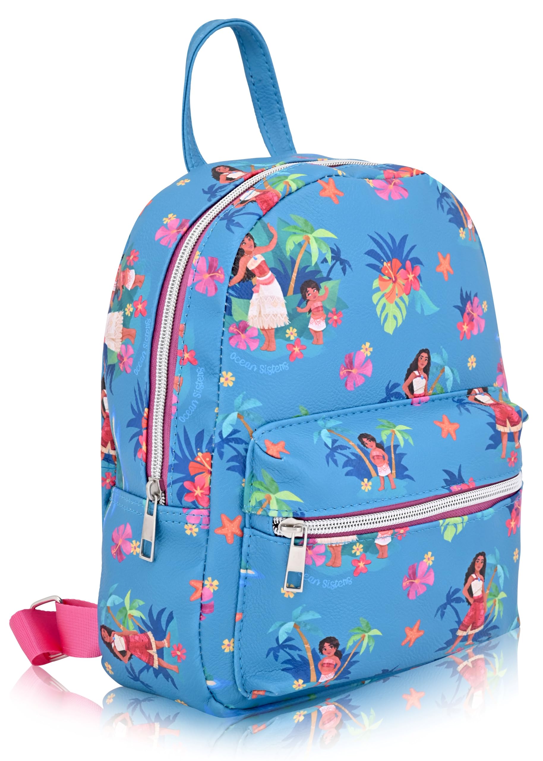 Fast Forward Moana 10" Unisex Mini Backpack, Cute PU Leather, Officially Licensed Disney Moana Mini Backpack, Perfect for Women, Men, Boys, Girls