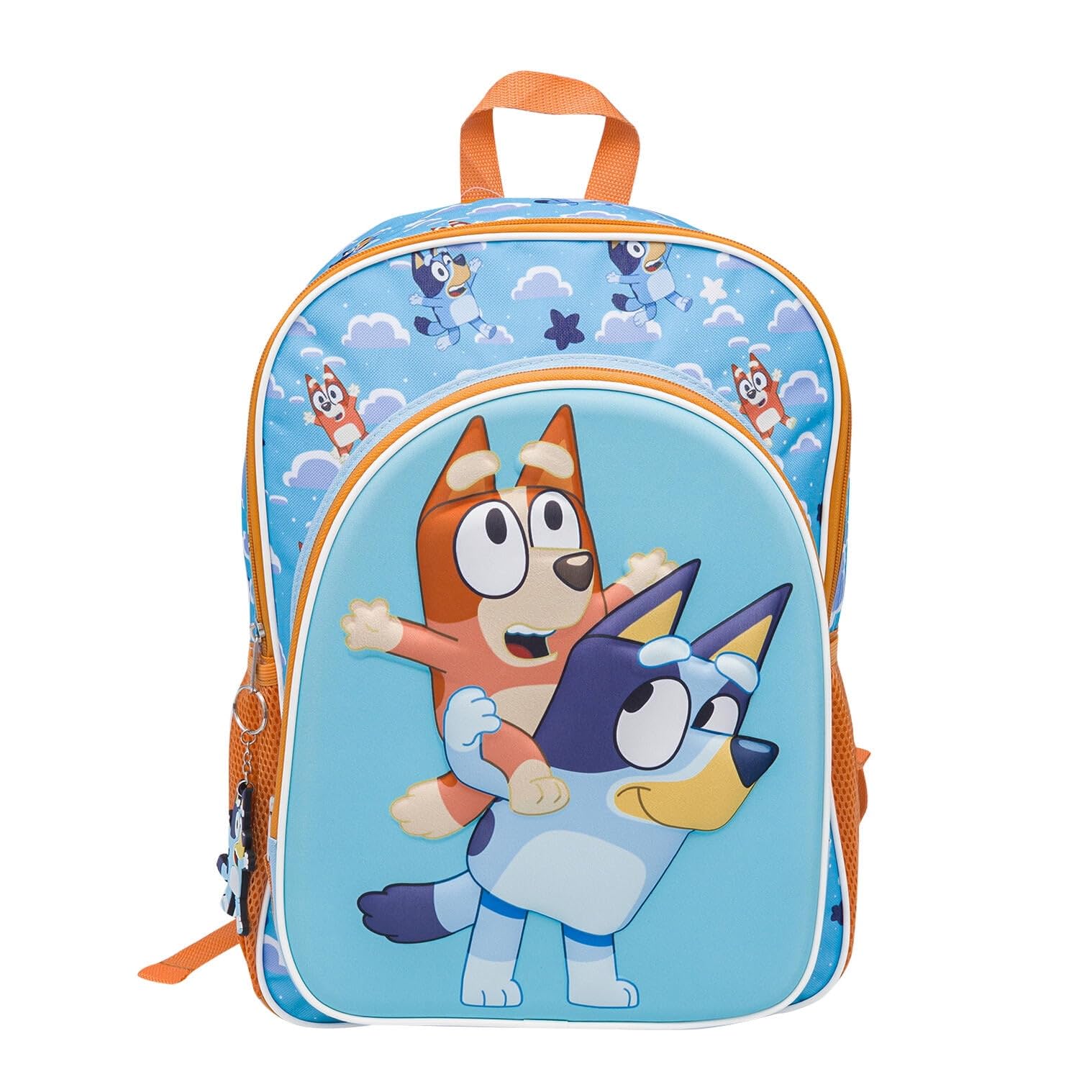 Disney Stitch Girls’ 16" Backpack – Main Zipper Compartment, Front Pocket, Mesh Side Pockets & Adjustable Shoulder Straps