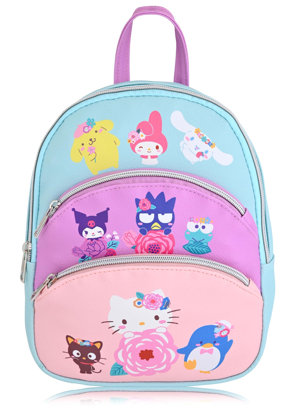 Fast Forward Sanrio Hello Kitty Backpack for Women, Men, Unisex | Cute PU Leather 10" Mini Backpack Purse
