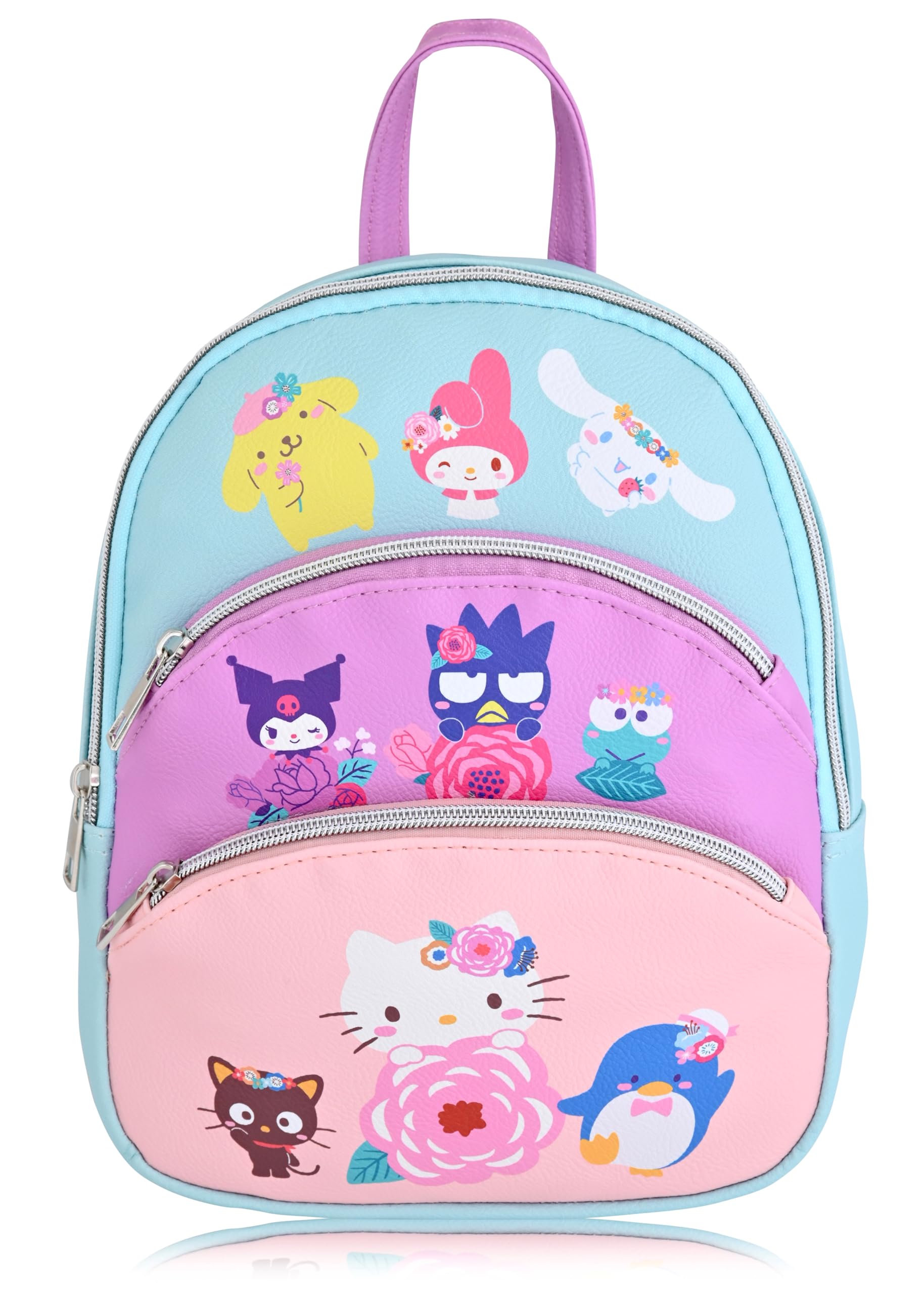 Fast Forward Sanrio Hello Kitty Backpack for Women, Men, Unisex | Cute PU Leather 10" Mini Backpack Purse