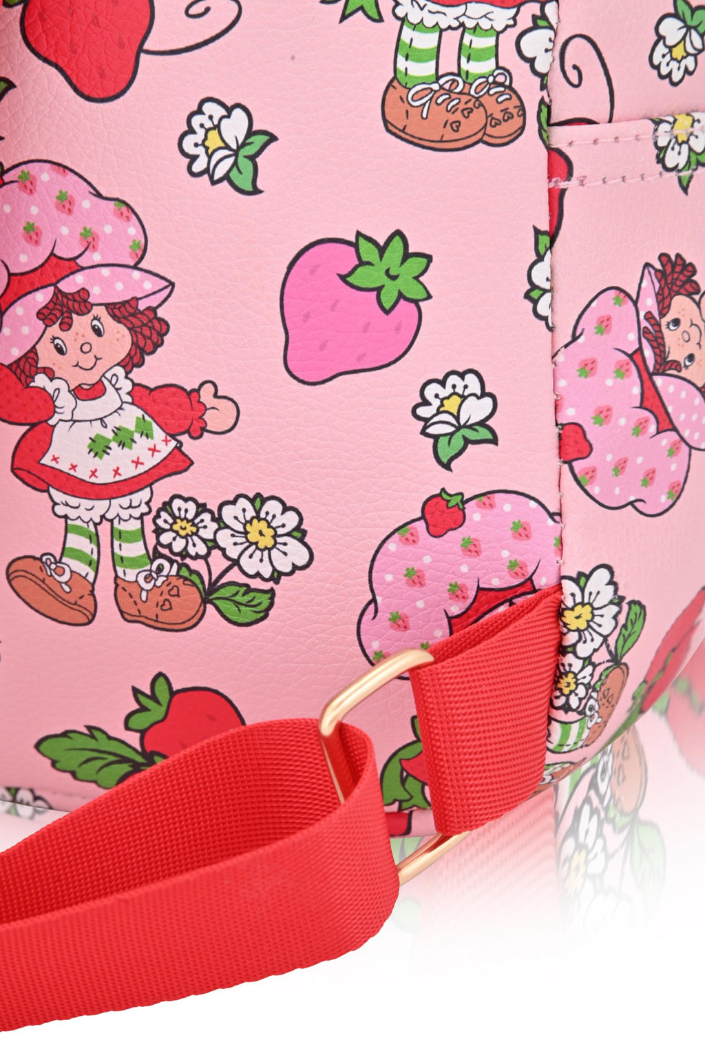 Fast Forward Strawberry Shortcake Backpack for Women, Men, Unisex | Cute PU Leather 10" Mini Backpack