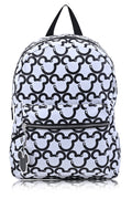 Disney Minnie Mouse Backpack for Women and Teens | Womens Mickey Mouse Double Strap Shoulder Bag (White Mickey)