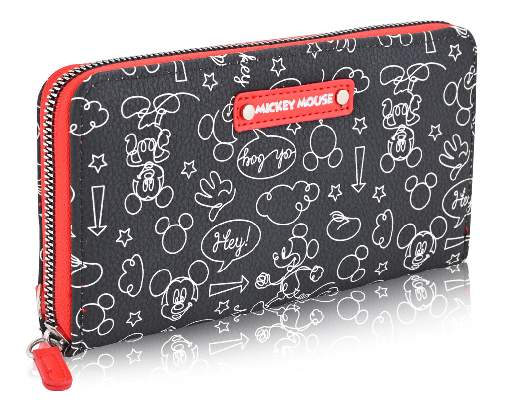 Disney Minnie Mouse Wallet Women - PU Leather Wristlet Wallets for Women - Mickey Mouse Minnie Mouse Wristlet Wallet