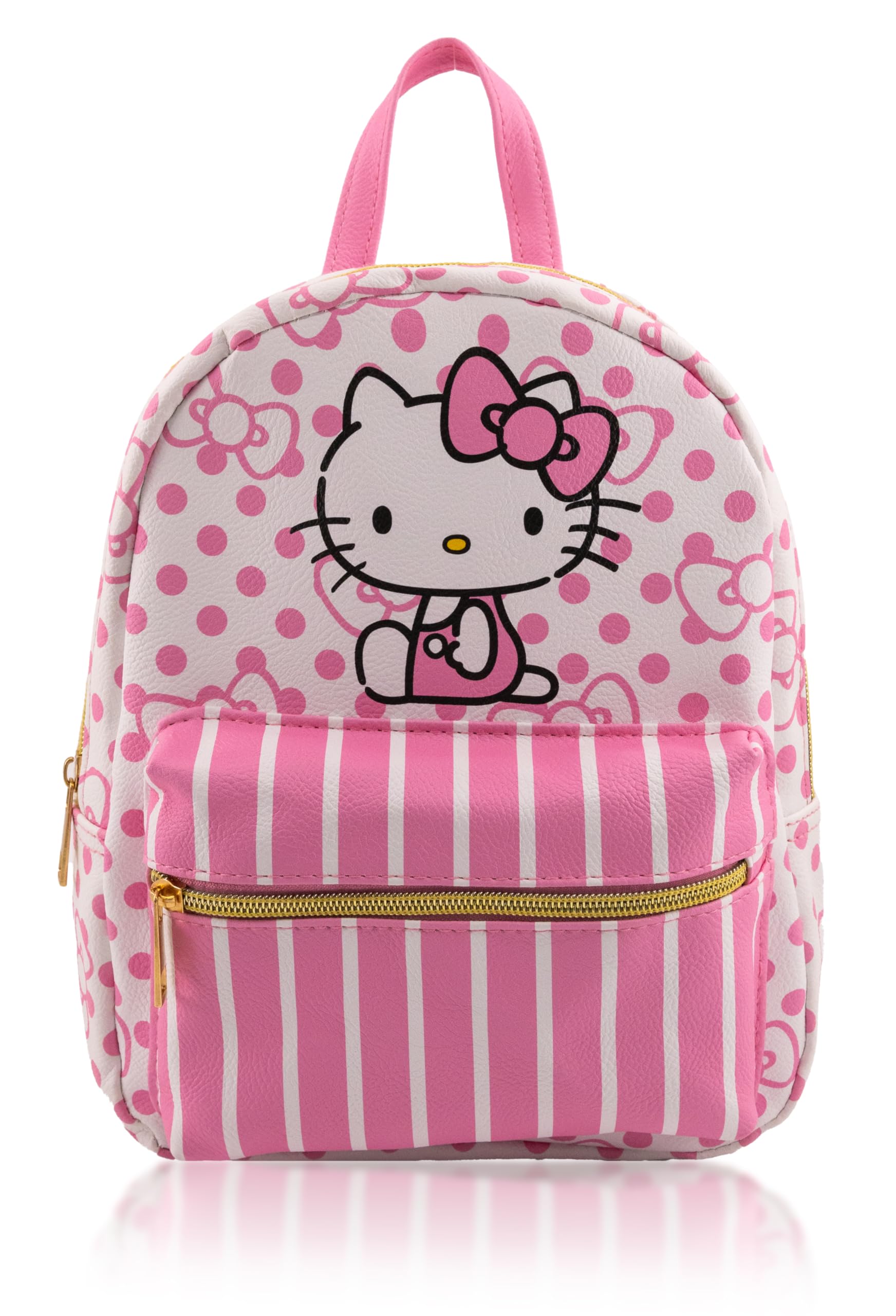 Fast Forward Sanrio Hello Kitty Backpack for Women, Men, Unisex | Cute PU Leather 10" Hello Kitty Mini Backpack Purse Shoulder Purse | Hello Kitty Bag and Hello Kitty Accessories