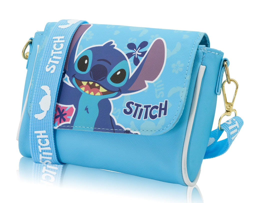 Fast Forward Stitch, Hello Kitty or Bluey Girls Purse | Small Crossbody Shoulder Bag with Adjustable Strap