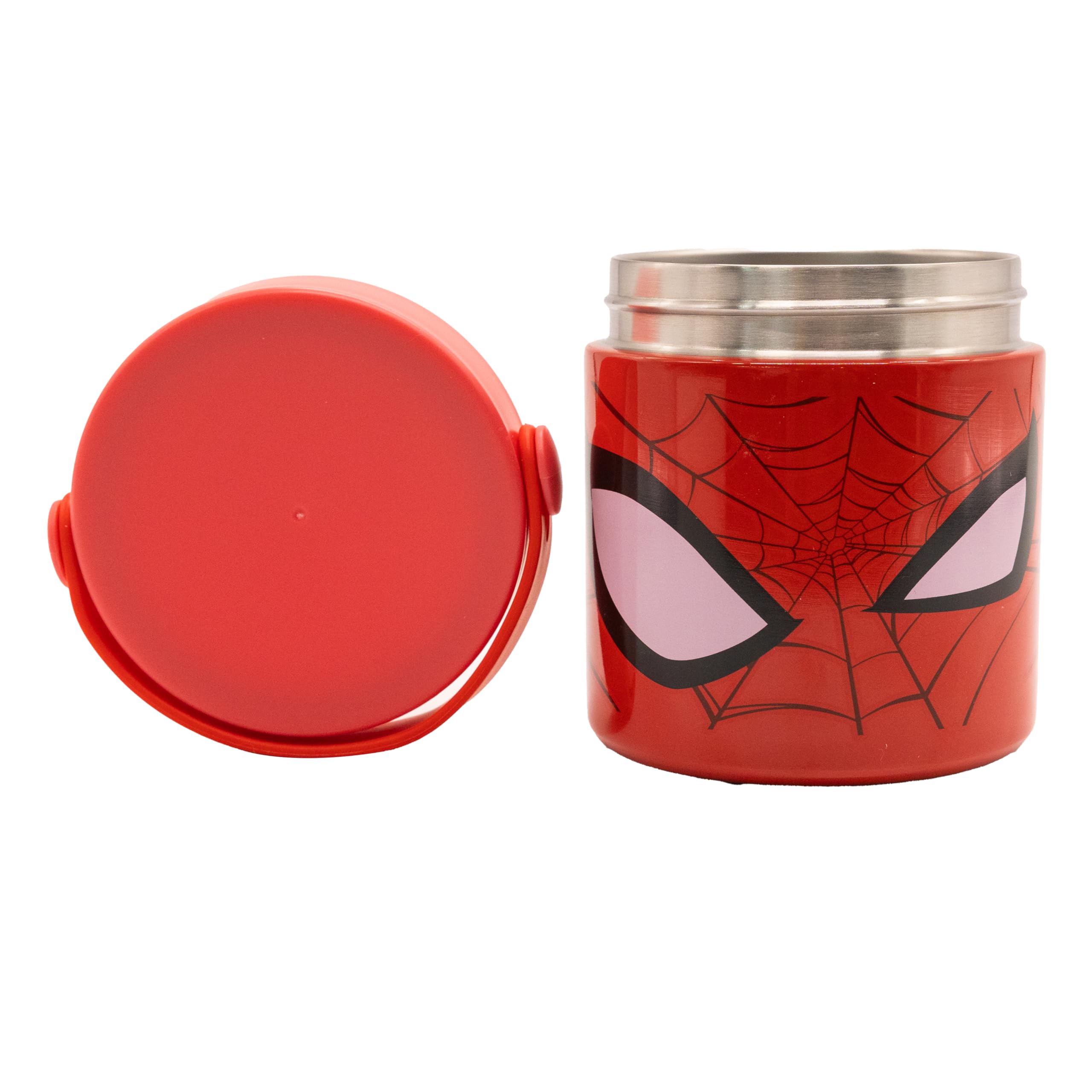 Fast Forward Bluey Spiderman or Hello Kitty Cylinder Lunch Box for Kids | Food Container with Handle | Toddler Bento Snack Box