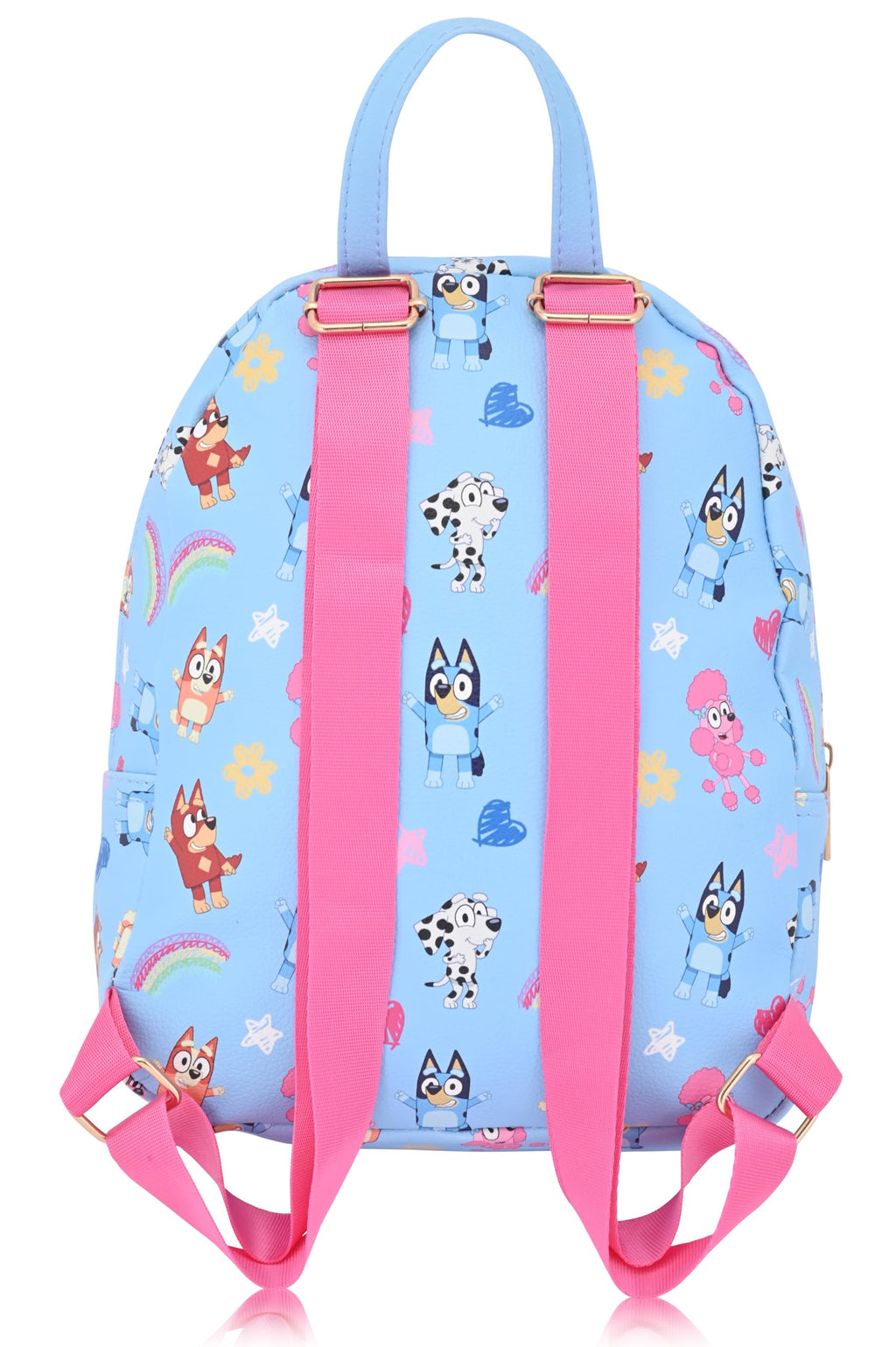 Fast Forward Bluey Mini Backpack for Kids & Adults | 10" PU Leather Backpack Purse | Toddler Travel Bag, Small Bookbag