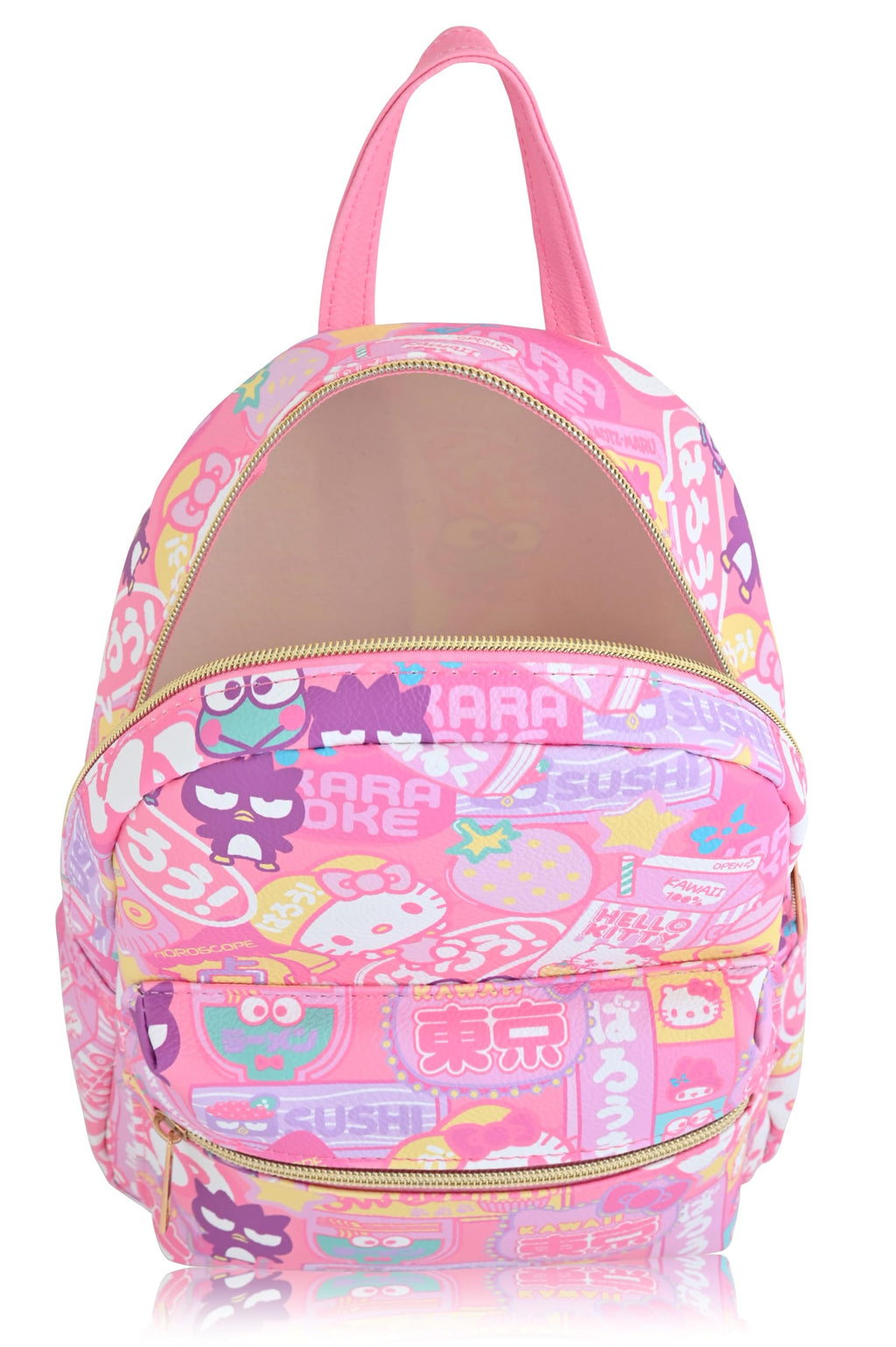 Fast Forward Sanrio Hello Kitty and Friends Backpack for Women, Men, Unisex | Cute PU Leather 10" Mini Backpack