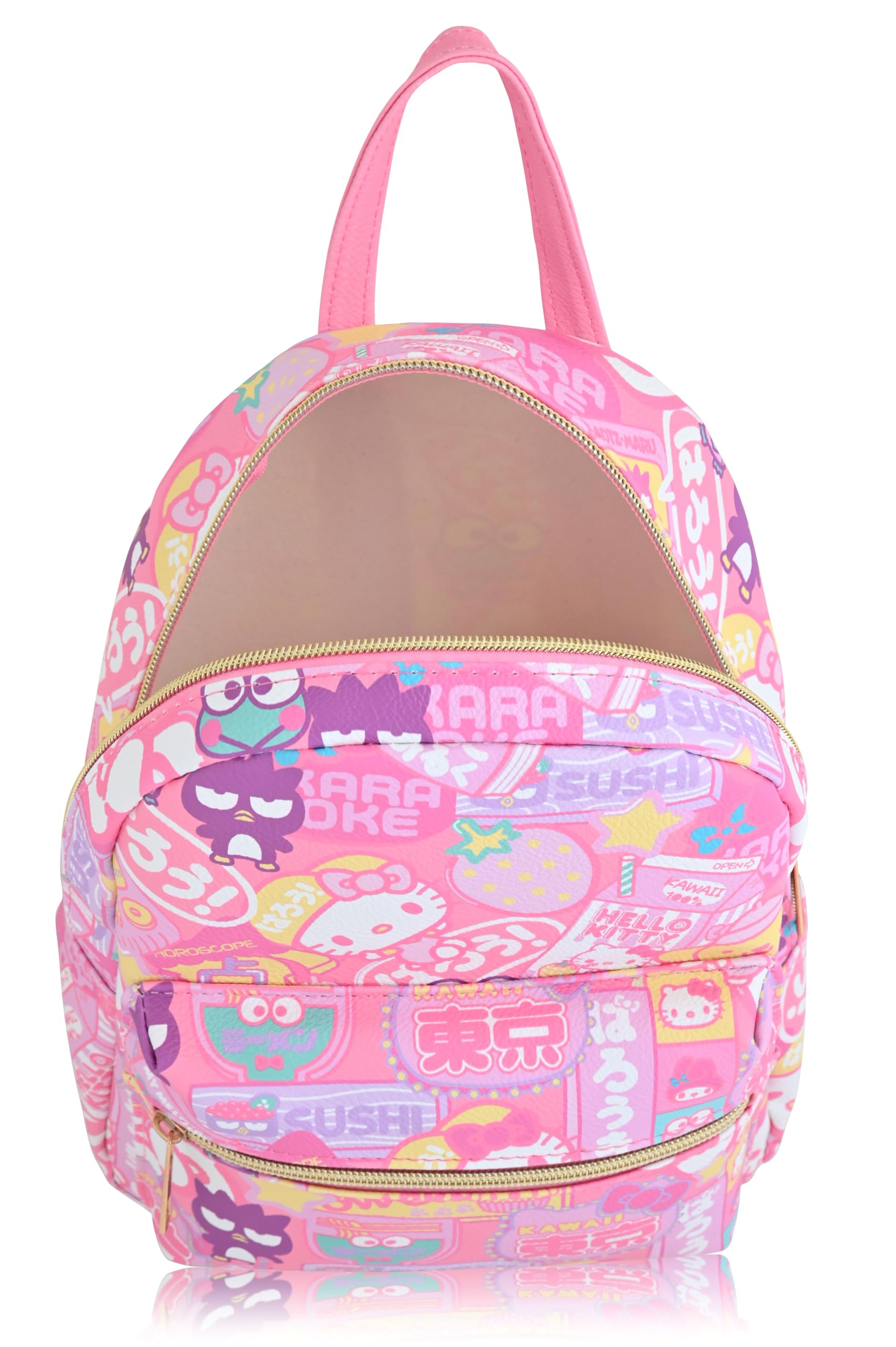 Fast Forward Sanrio Hello Kitty and Friends Backpack for Women, Men, Unisex | Cute PU Leather 10" Mini Backpack