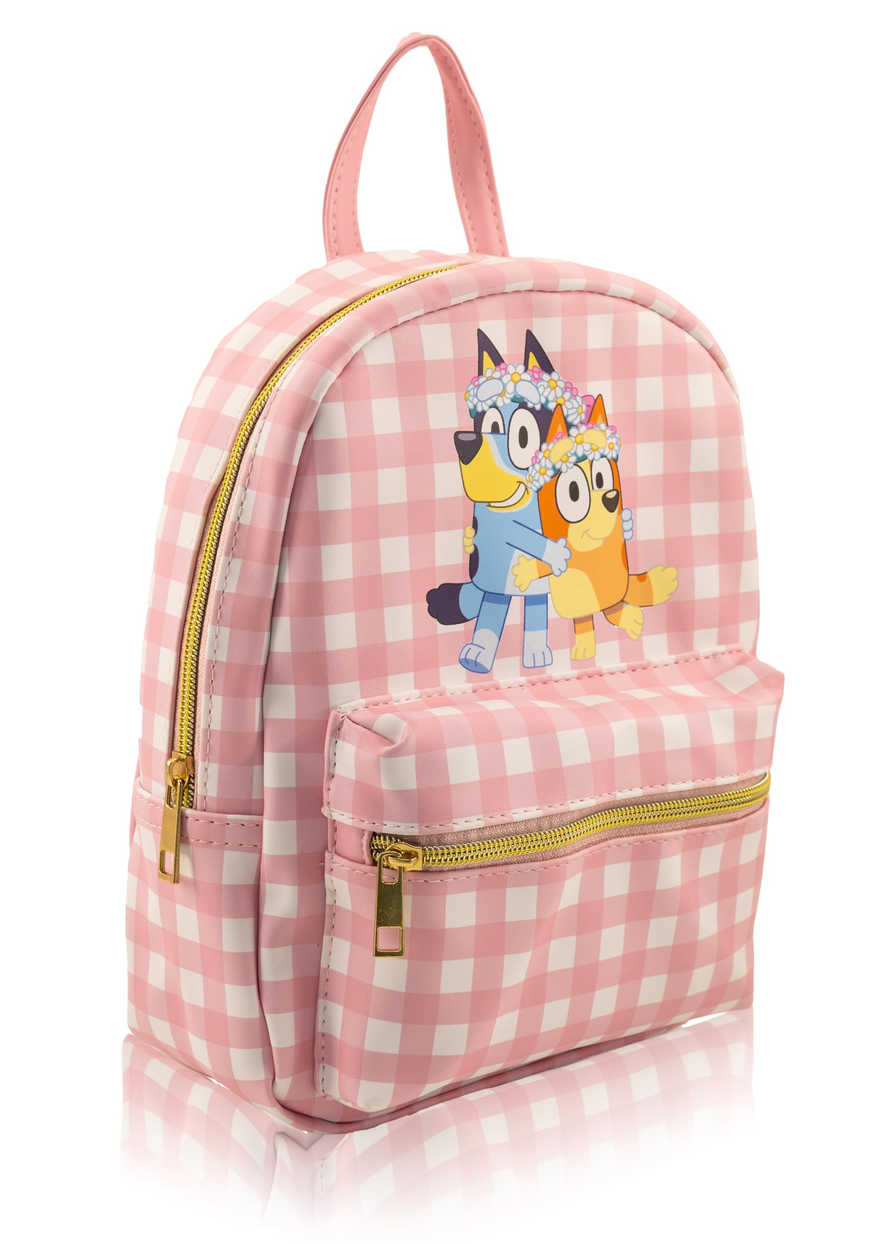Fast Forward Bluey Mini Backpack for Kids & Adults | 10" PU Leather Backpack Purse | Toddler Travel Bag, Small Bookbag for School, Travel, or Everyday Use | Ages 3+