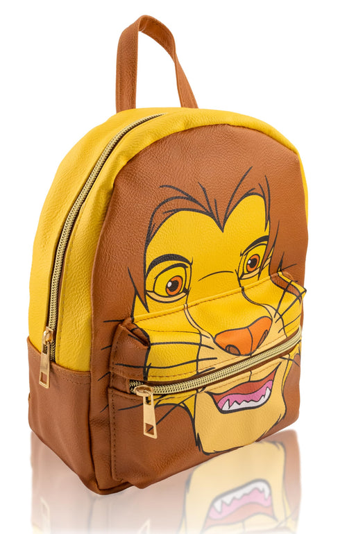 Disney Lion King Backpack for Women, Men, Boys, Girls, Unisex | Cute PU Leather 10" Simba Mini Backpack Purse Shoulder Purse | Lion King Bag and Lion King Accessories