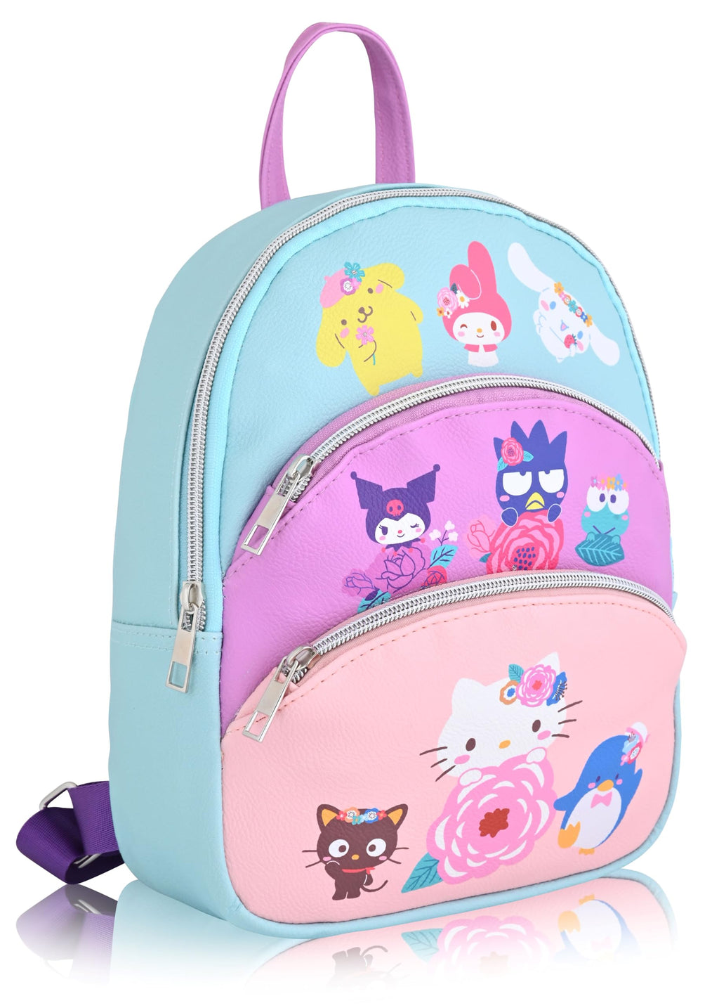 Fast Forward Sanrio Hello Kitty Backpack for Women, Men, Unisex | Cute PU Leather 10" Mini Backpack Purse