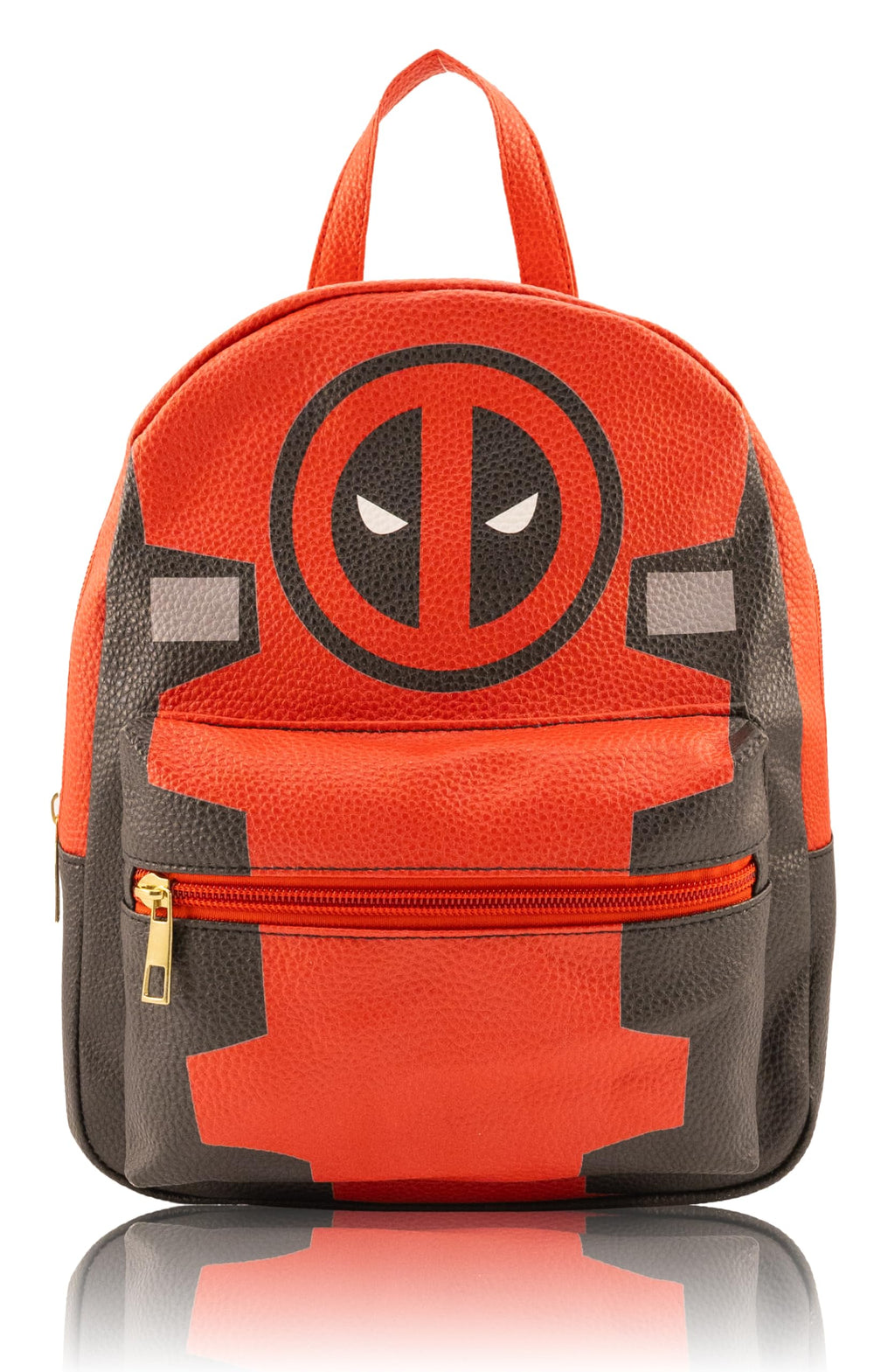 Marvel Deadpool Mini Backpack for Kids & Adults | 10" PU Leather Marvel Backpack Purse Featuring Deadpool | Toddler Travel Bag, Small Backpack Bookbag for School, Travel, or Everyday Use | Ages 3+