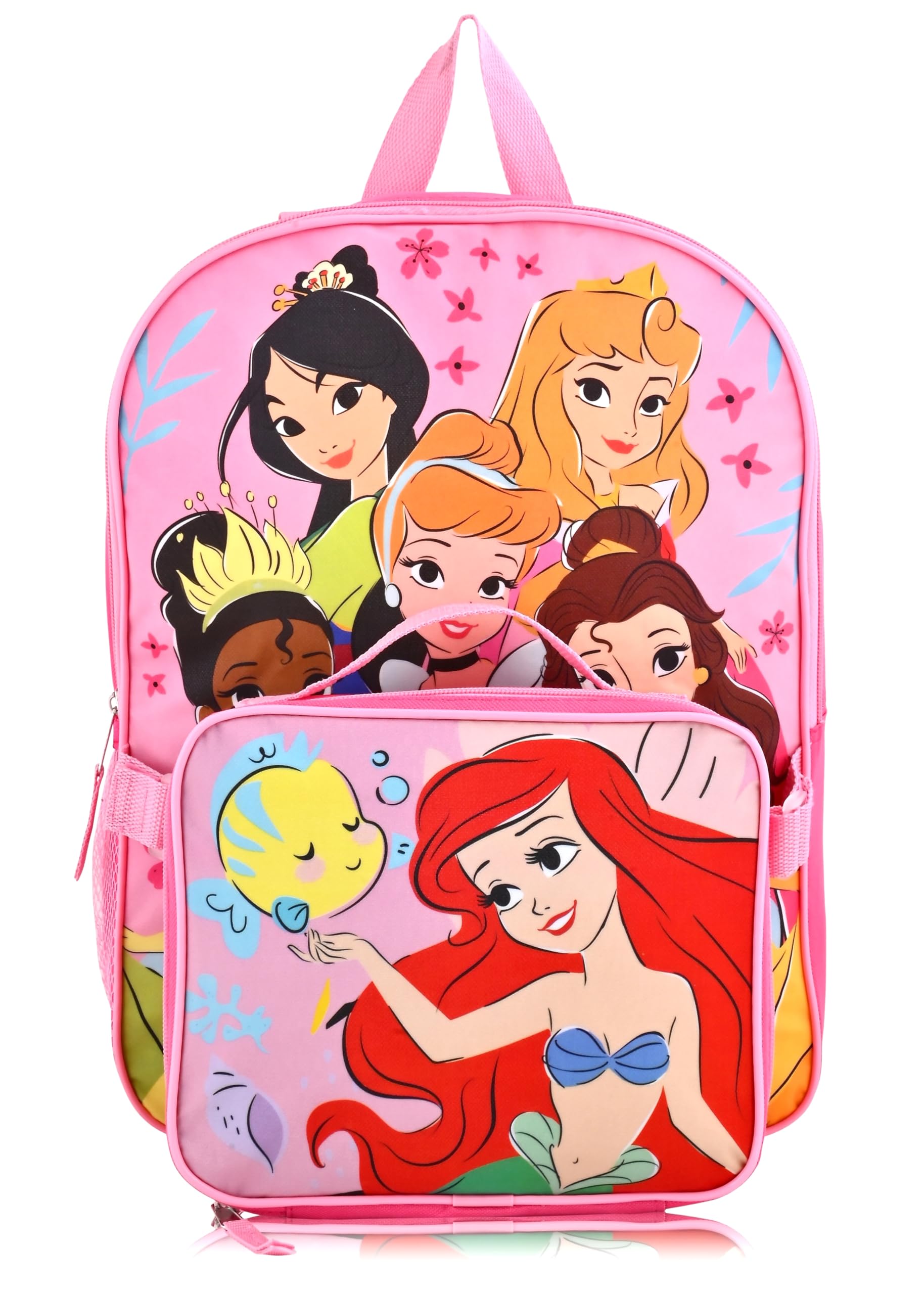 Disney Backpack for School and Lunch Box for Kids | Kids Knapsack and Insulated Lunch Bag Lunch Box for Girls, Boys, Toddlers