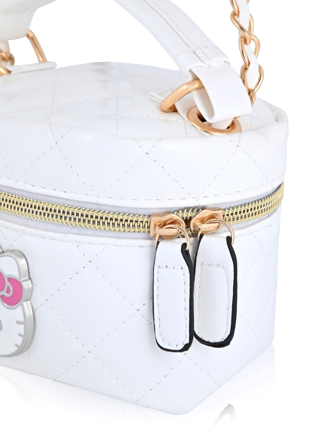 Fast Forward Sanrio Hello Kitty Cosmetic Bag for Women | Mini Hello Kitty PU Leather Crossbody Travel Toiletry Bag for Women | Make Up Travel Bag Makeup Bag