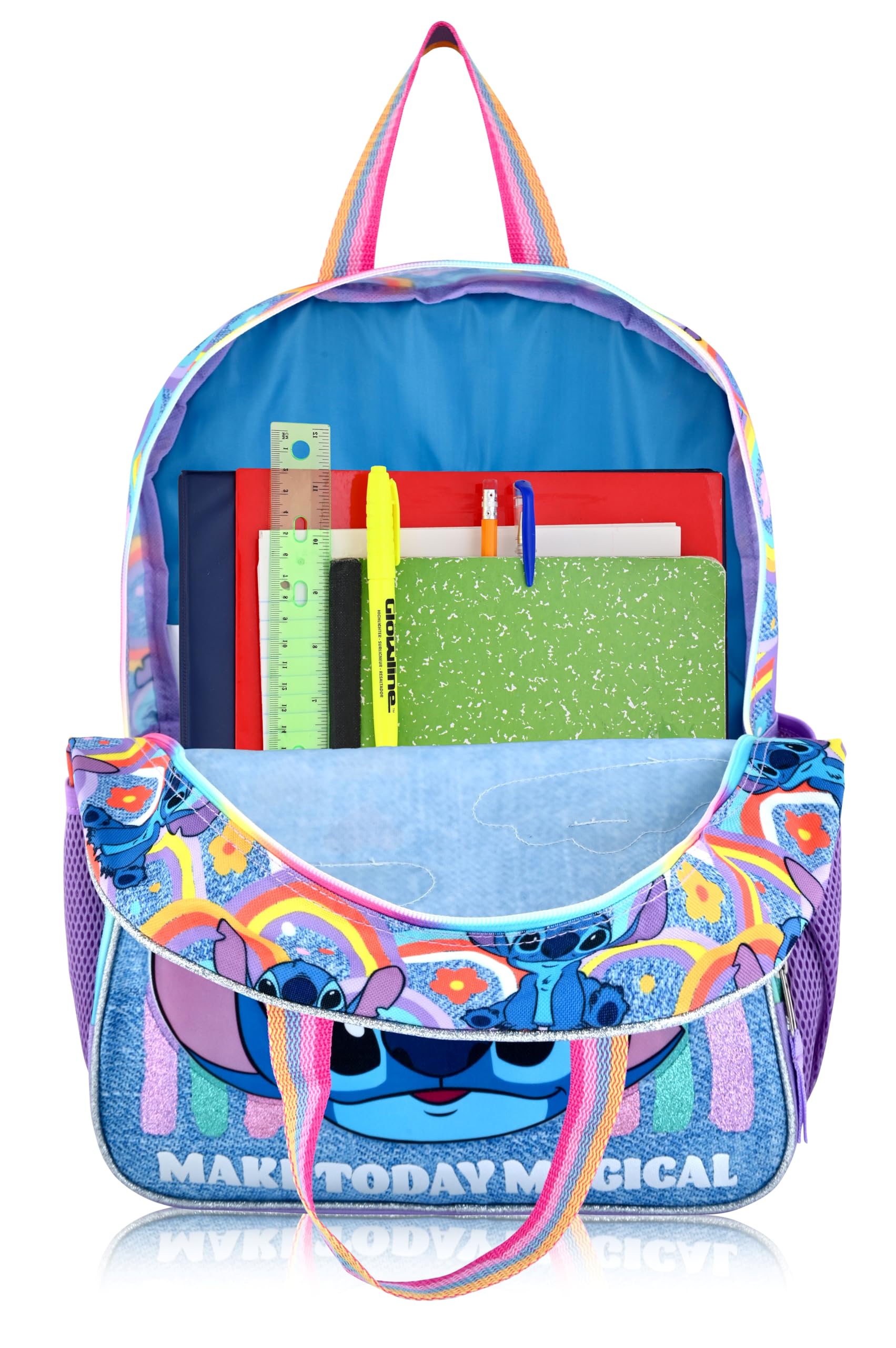 Disney Stitch School Backpack Toddler Backpack for School | Stitch 16" Kids Backpack Bookbag for Girls, Boys, Unisex