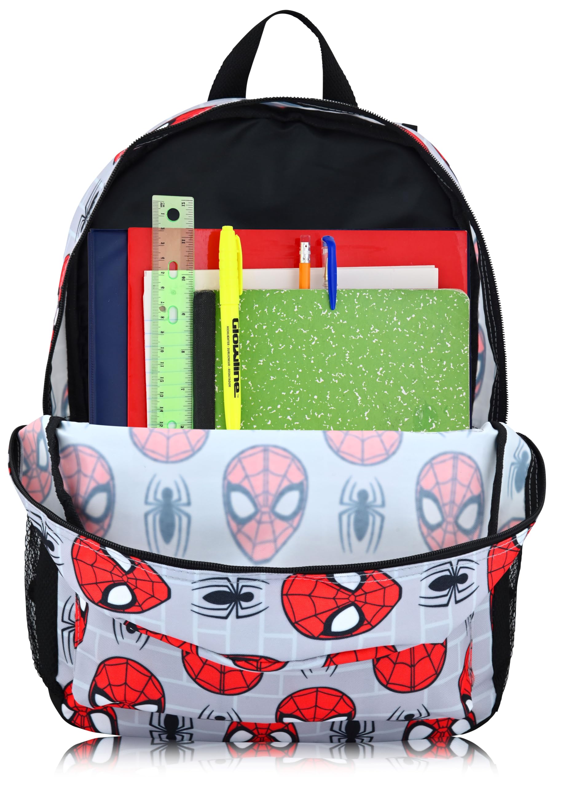 Marvel Spiderman Backpack for School - 16" Small Kids Bookbag Knapsack for Boys, Girls, Toddlers