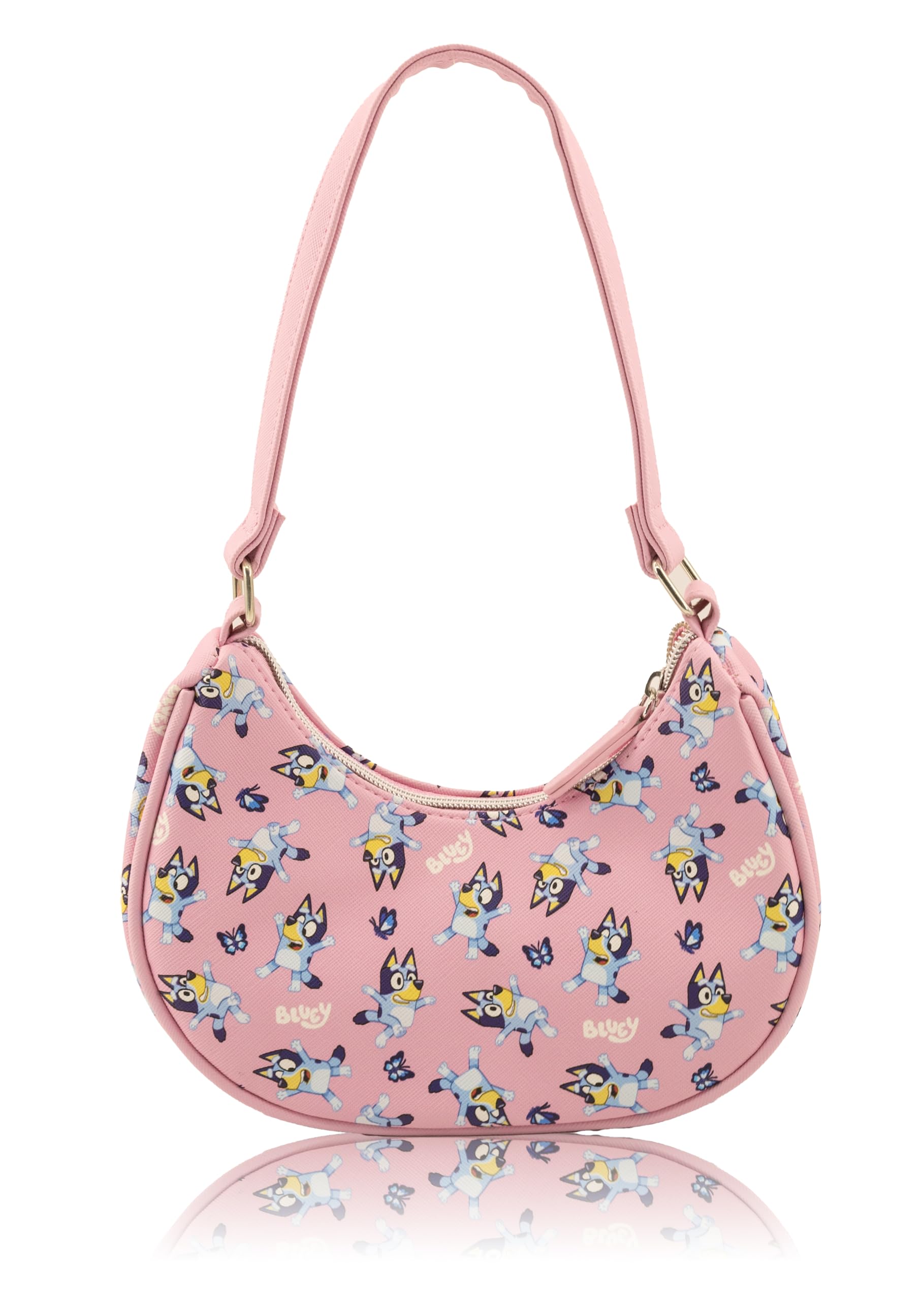 Hello Kitty, Bluey or Stitch Hobo Handbag Purse for Girls | All Over Print Crossbody Shoulder Bag with Adjustable Strap
