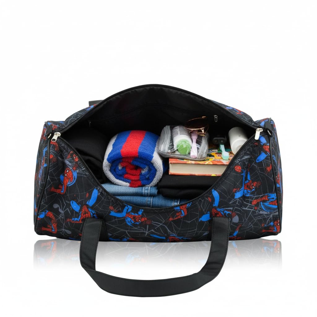 Stitch, Hello Kitty, Bluey or Spiderman Overnighter 10" Duffle Bag for Kids | Lightweight Travel Weekender Duffel for Girls and Women | Ages 3+