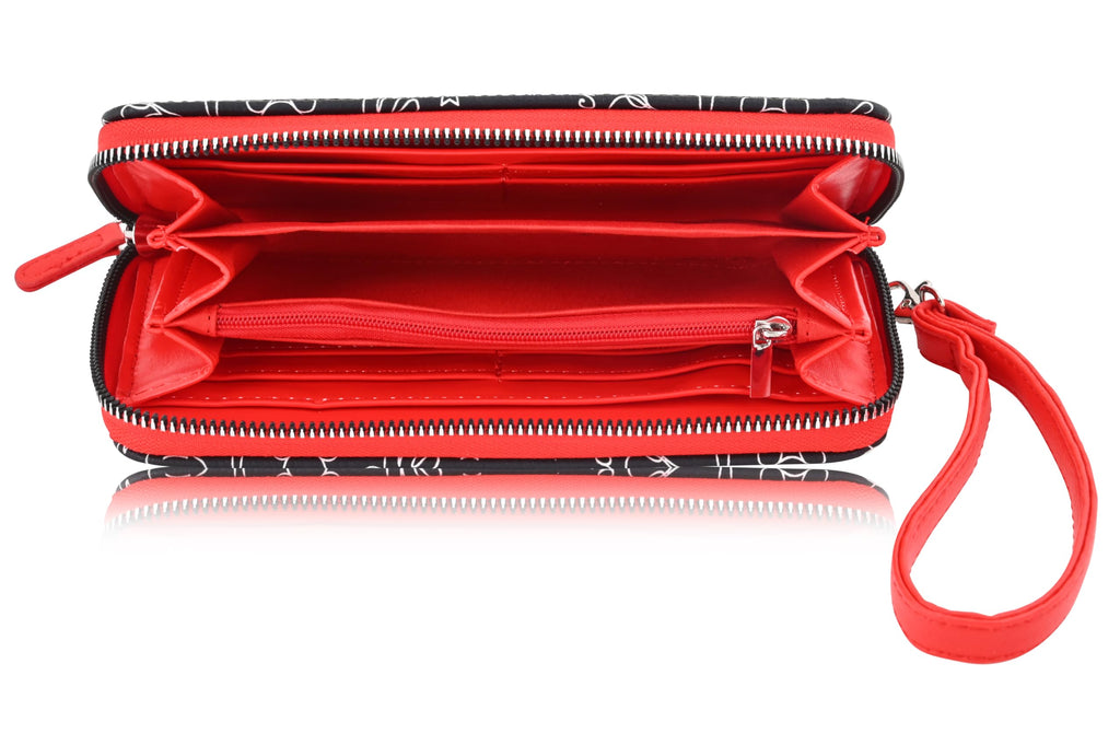 Disney Minnie Mouse Wallet Women - PU Leather Wristlet Wallets for Women - Mickey Mouse Minnie Mouse Wristlet Wallet