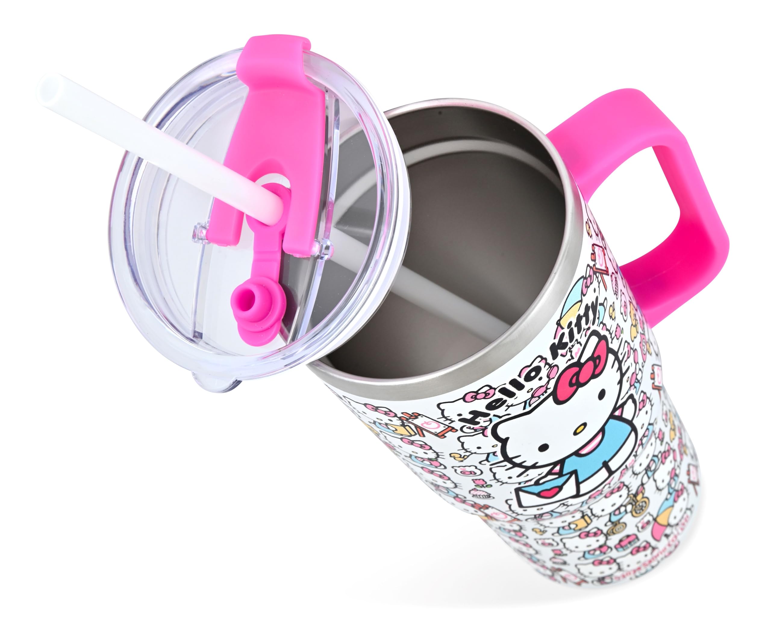 Sanrio Hello Kitty Tumbler Insulated Stainless Steel Water Bottle with Straw | 20 Oz Insulated Water Bottle Thermos