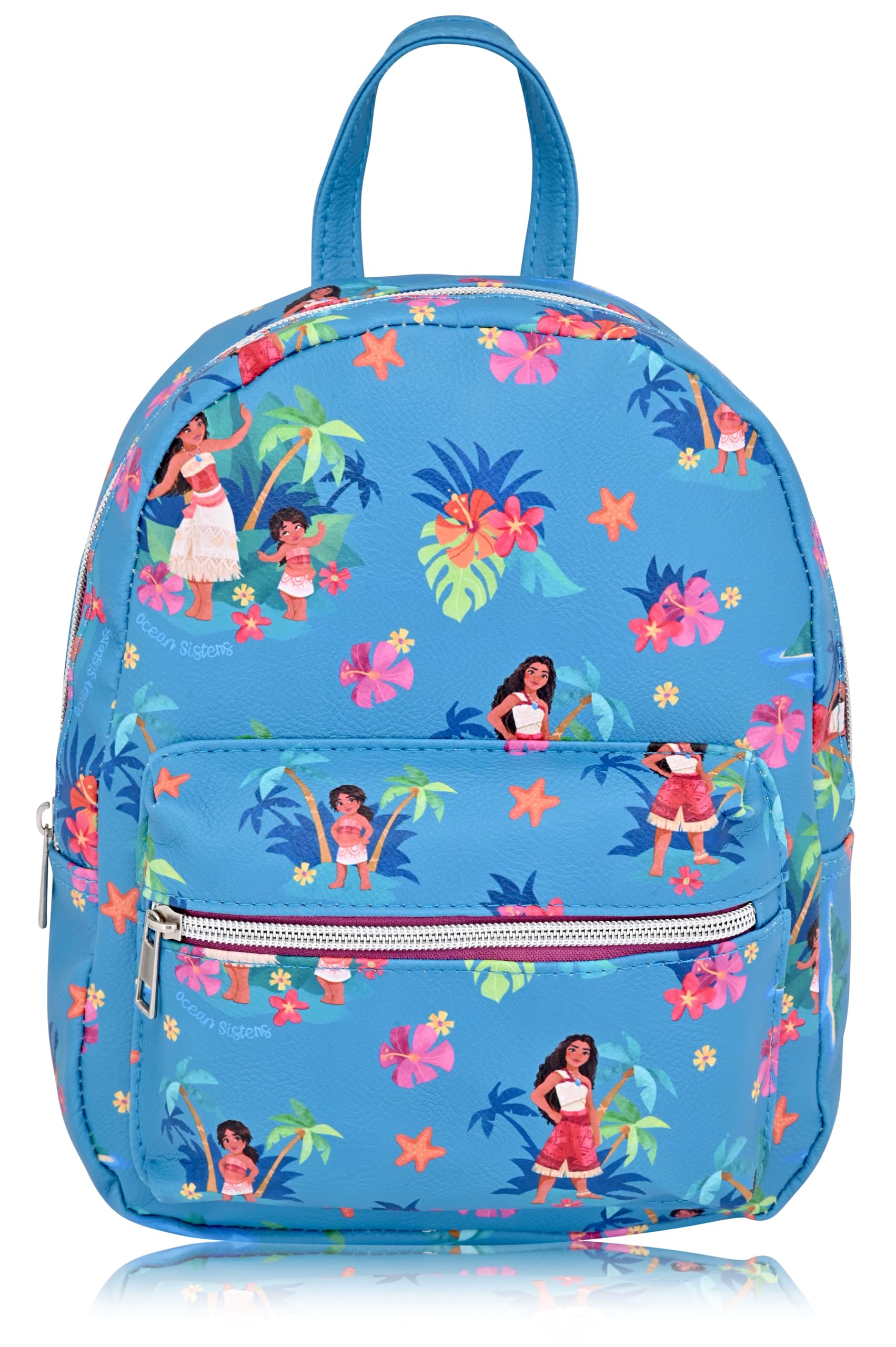 Fast Forward Moana 10" Unisex Mini Backpack, Cute PU Leather, Officially Licensed Disney Moana Mini Backpack, Perfect for Women, Men, Boys, Girls
