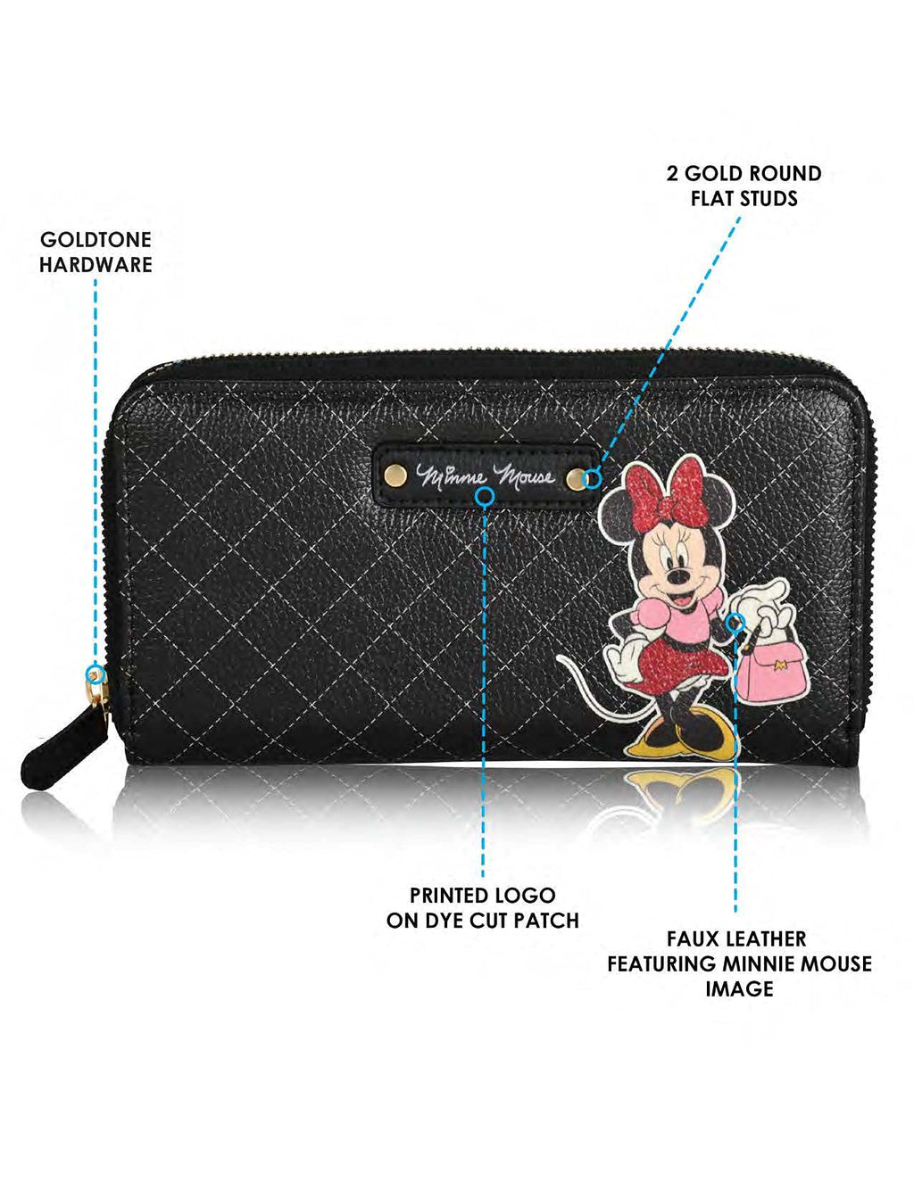 Mickey Mouse Premium Zip Wallet - Mickey Mouse Classic Zip Wallet