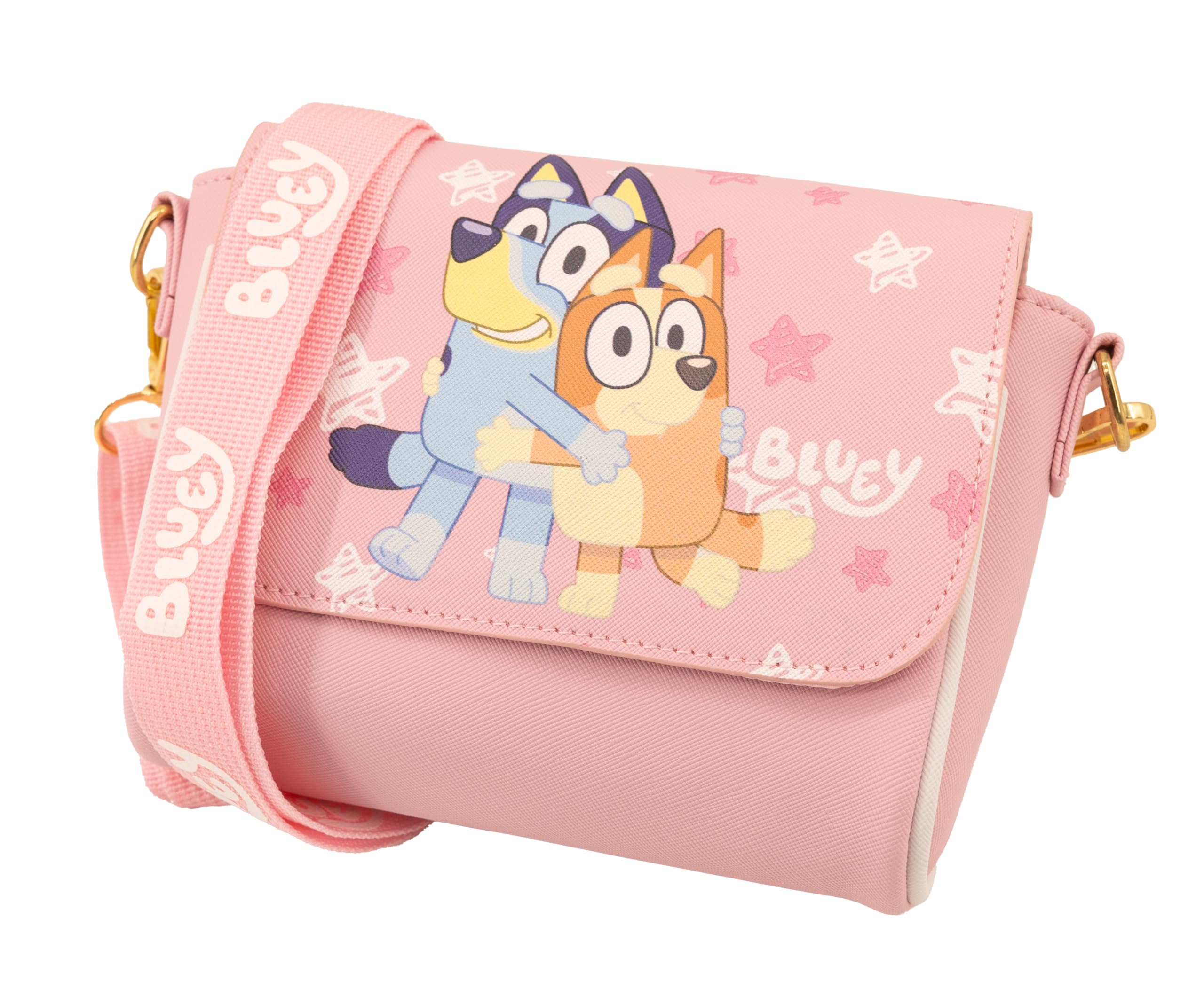 Fast Forward Stitch, Hello Kitty or Bluey Girls Purse | Small Crossbody Shoulder Bag with Adjustable Strap