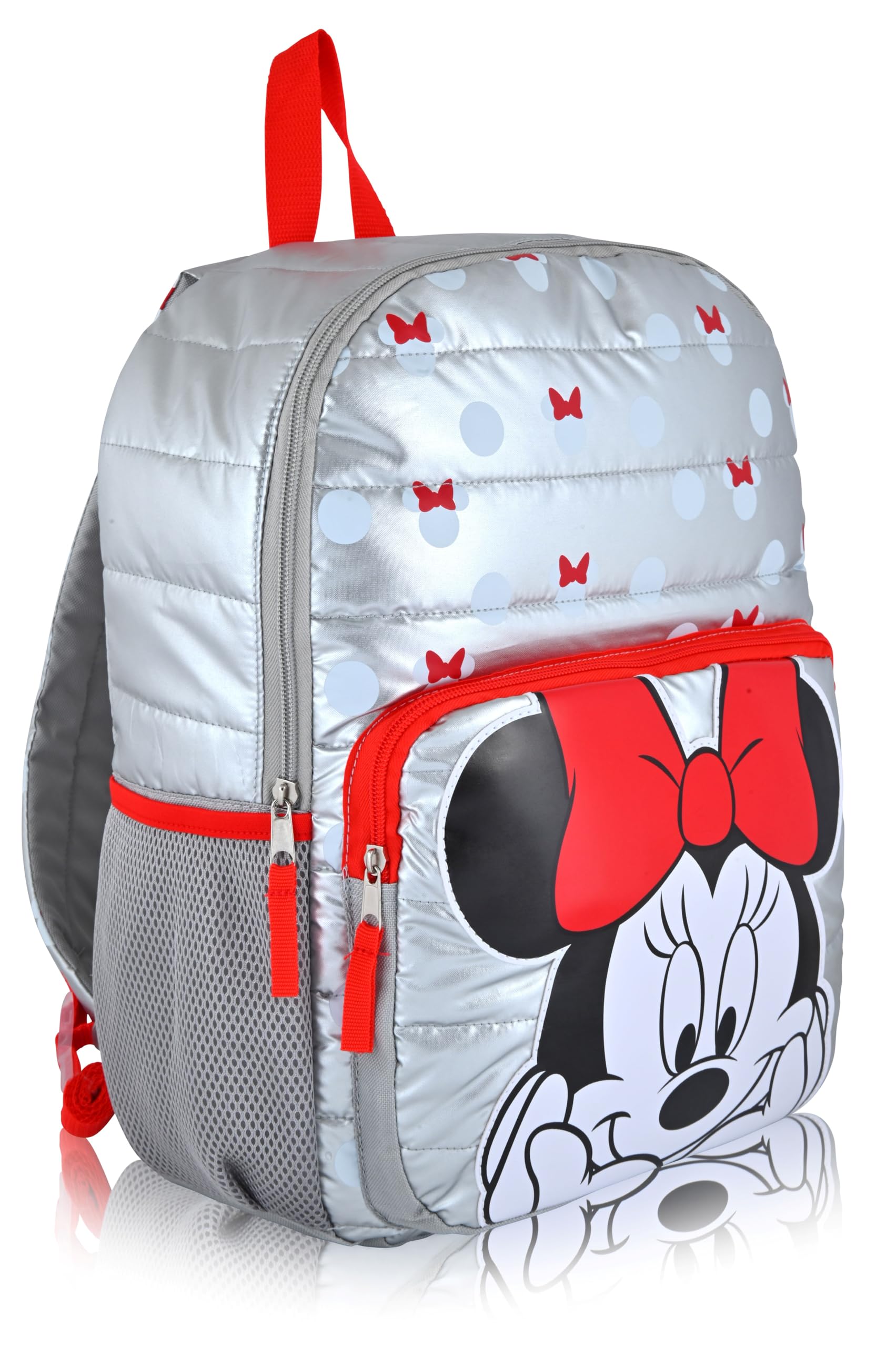 Disney Minnie Mouse Backpack for Kids | Minnie Mouse Bag with Ears and Bow | Toddler Travel Bag, Lightweight Backpack for School | Ages 3+