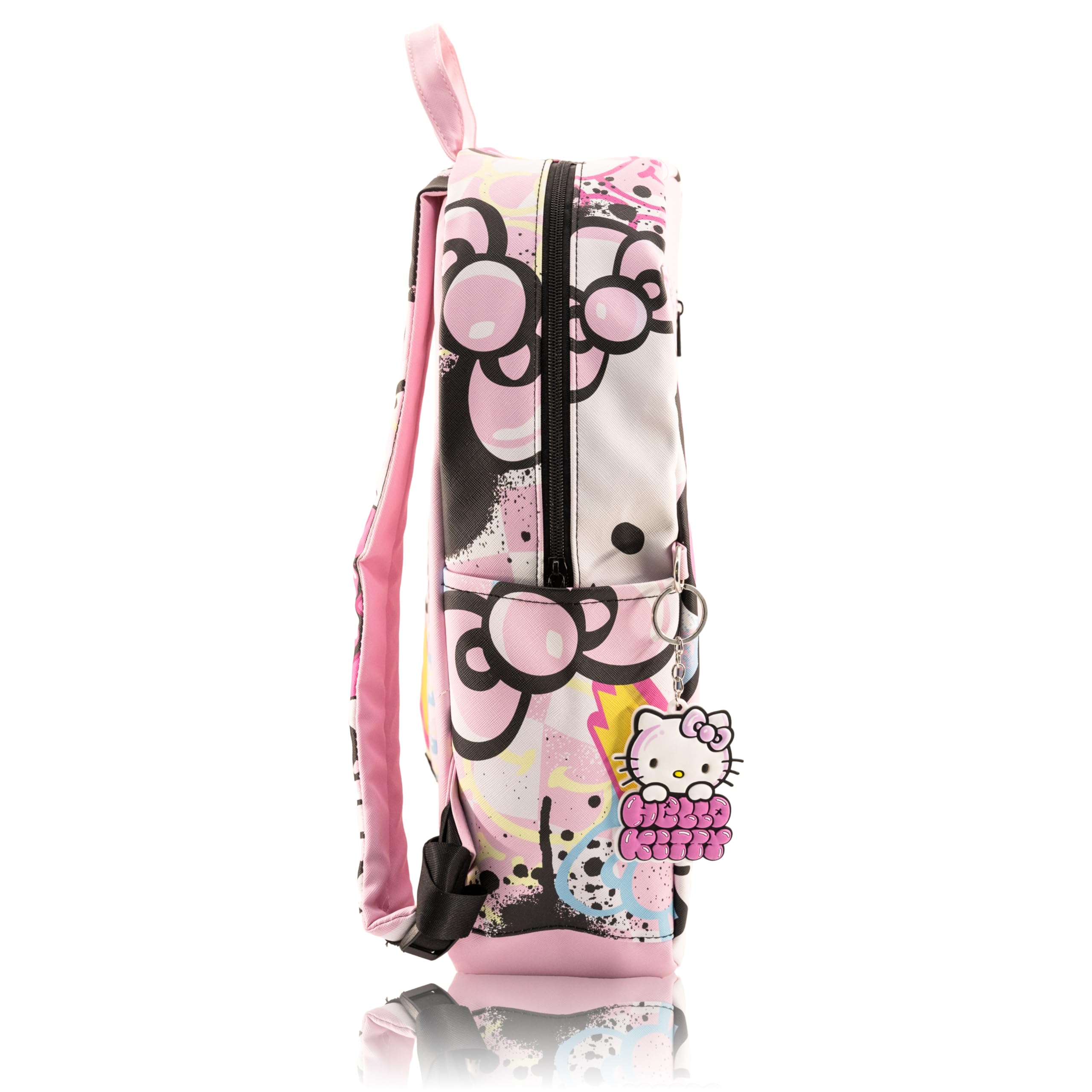 Stitch, Hello Kitty, SpongeBob or Miles Morales Backpack for Teens with Rubber Luggage Tag