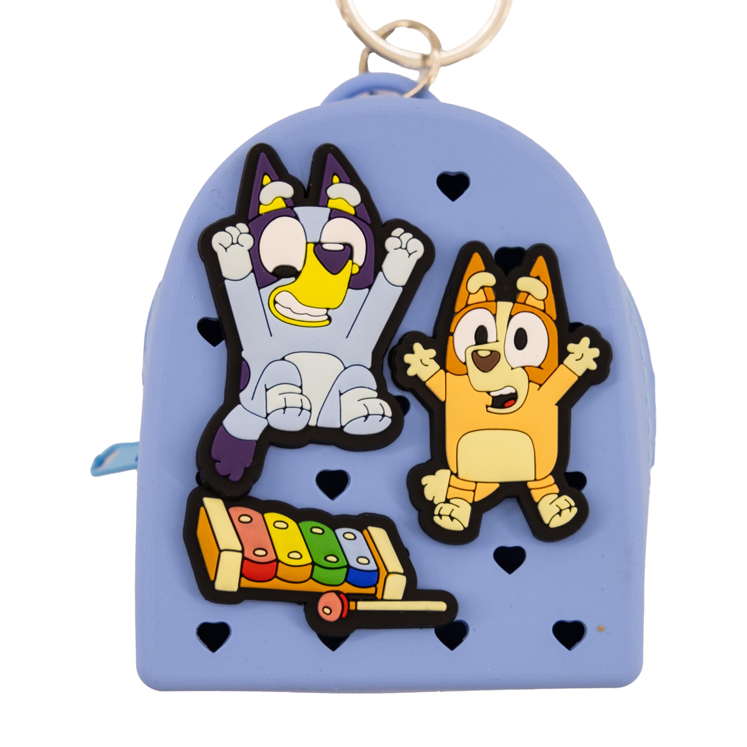 Disney Stitch, Hello Kitty or Bluey Keychain for Kids | Silicone Mini Backpack Zipper Pull Key Ring, Bag Charm