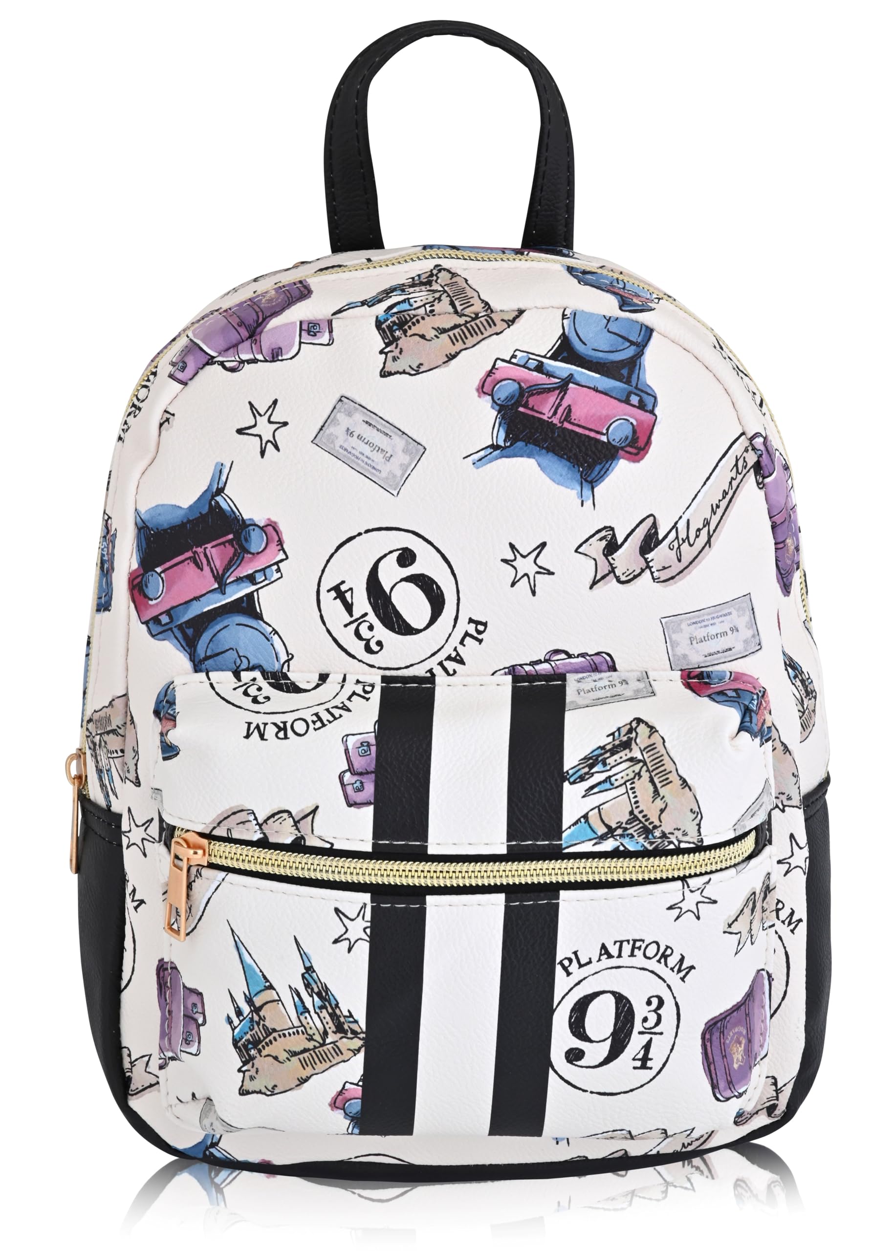 Fast Forward Harry Potter Backpack for Men, Women, Unisex | Cute PU Leather 10" Mini Backpack Purse