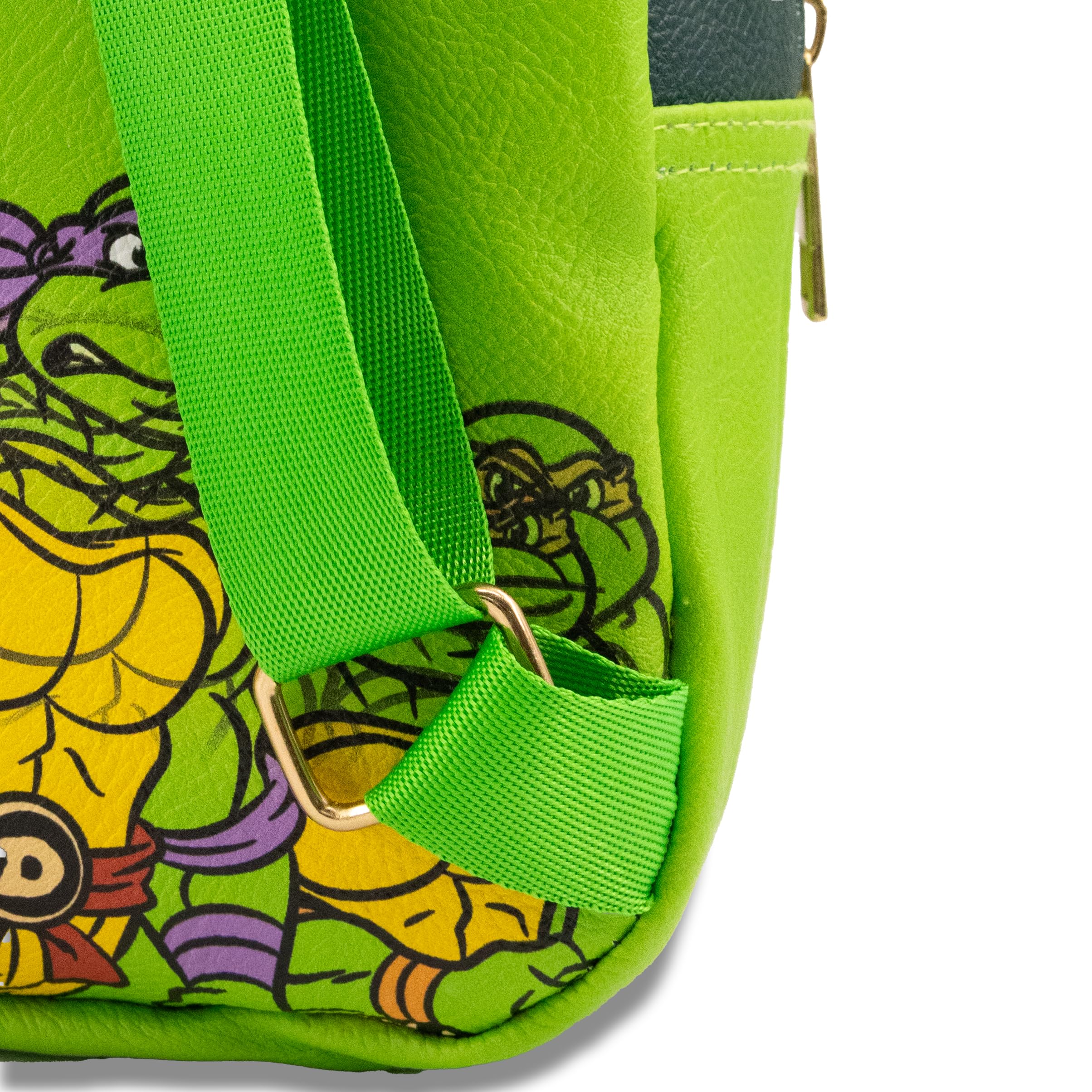 Fast Forward Teenage Mutant Ninja Turtles Backpack for Boys, Girls, Women, Men, Unisex | Cute PU Leather 10" Mini Backpack Purse Shoulder Purse | Teenage Mutant Ninja Turtles Bag and Accessories